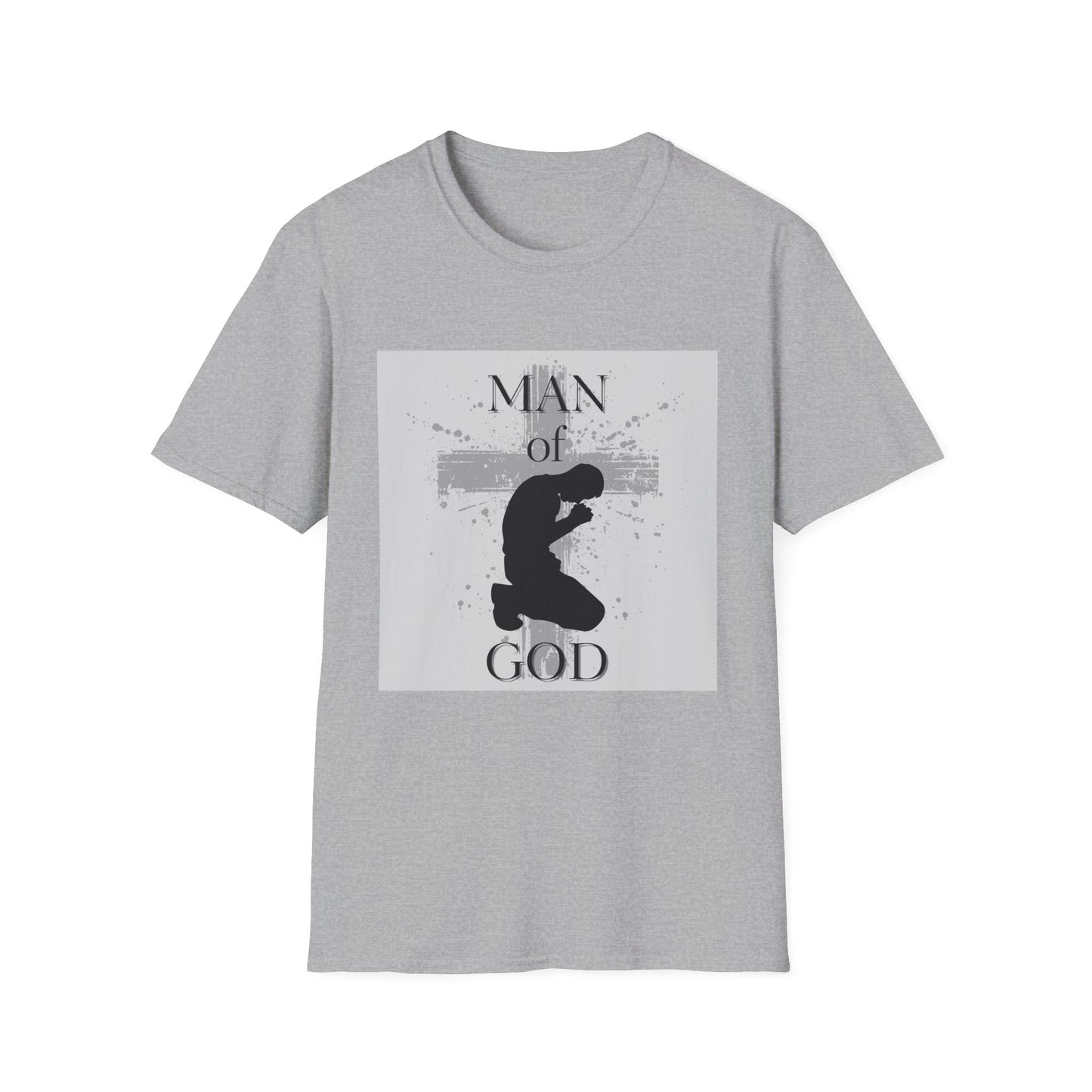 Man of God Men's Tshirt (Gray Logo) - Sweet Baby Jeez Teez