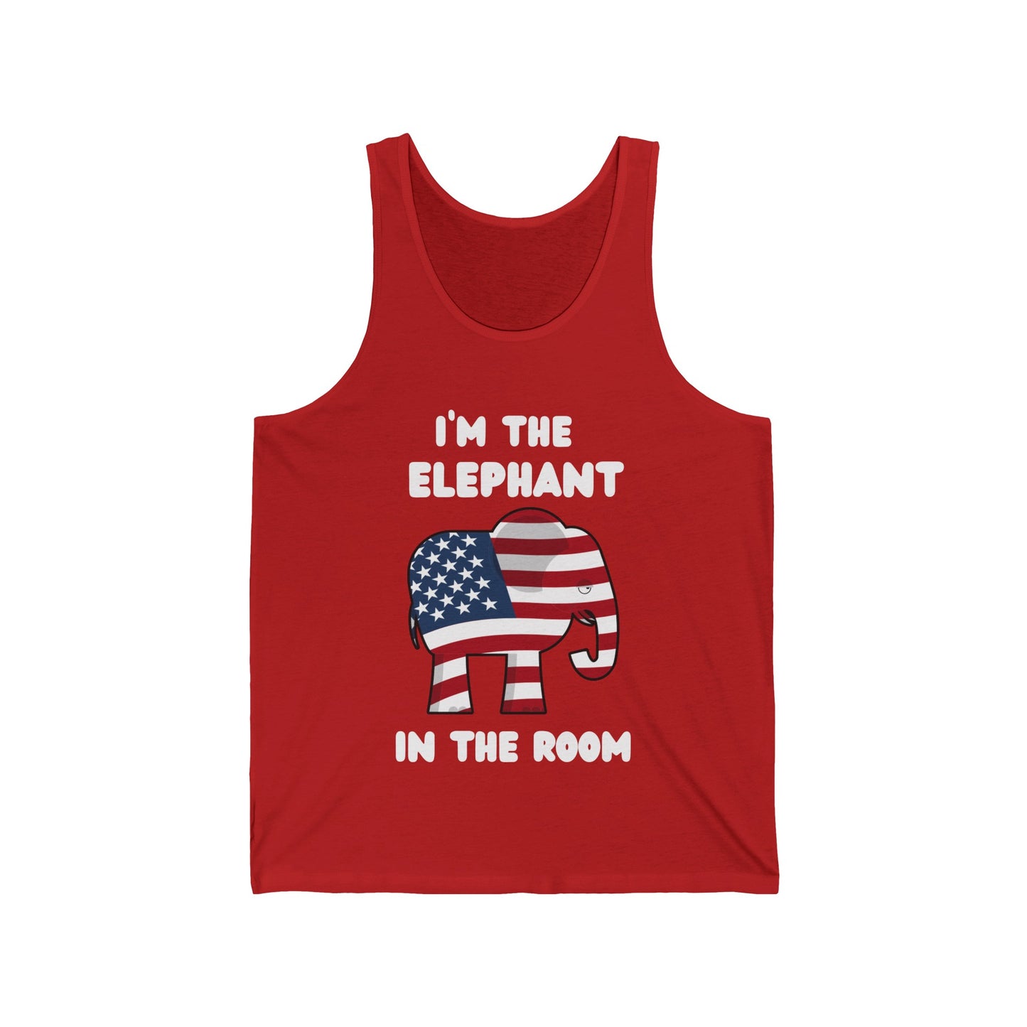 Elephant in Room Cartoon Women's Relaxed Tank (White Logo) - Sweet Baby Jeez Teez