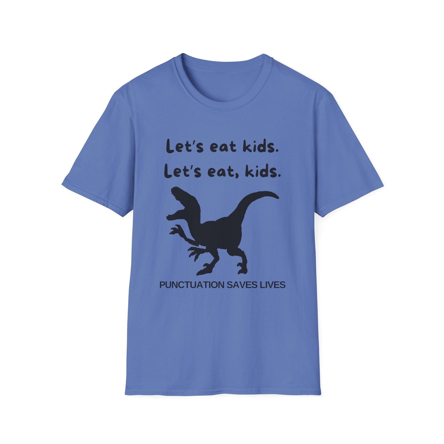 Lets Eat Kids Womens Relaxed/Plus Tshirt (Black Logo) - Sweet Baby Jeez Teez