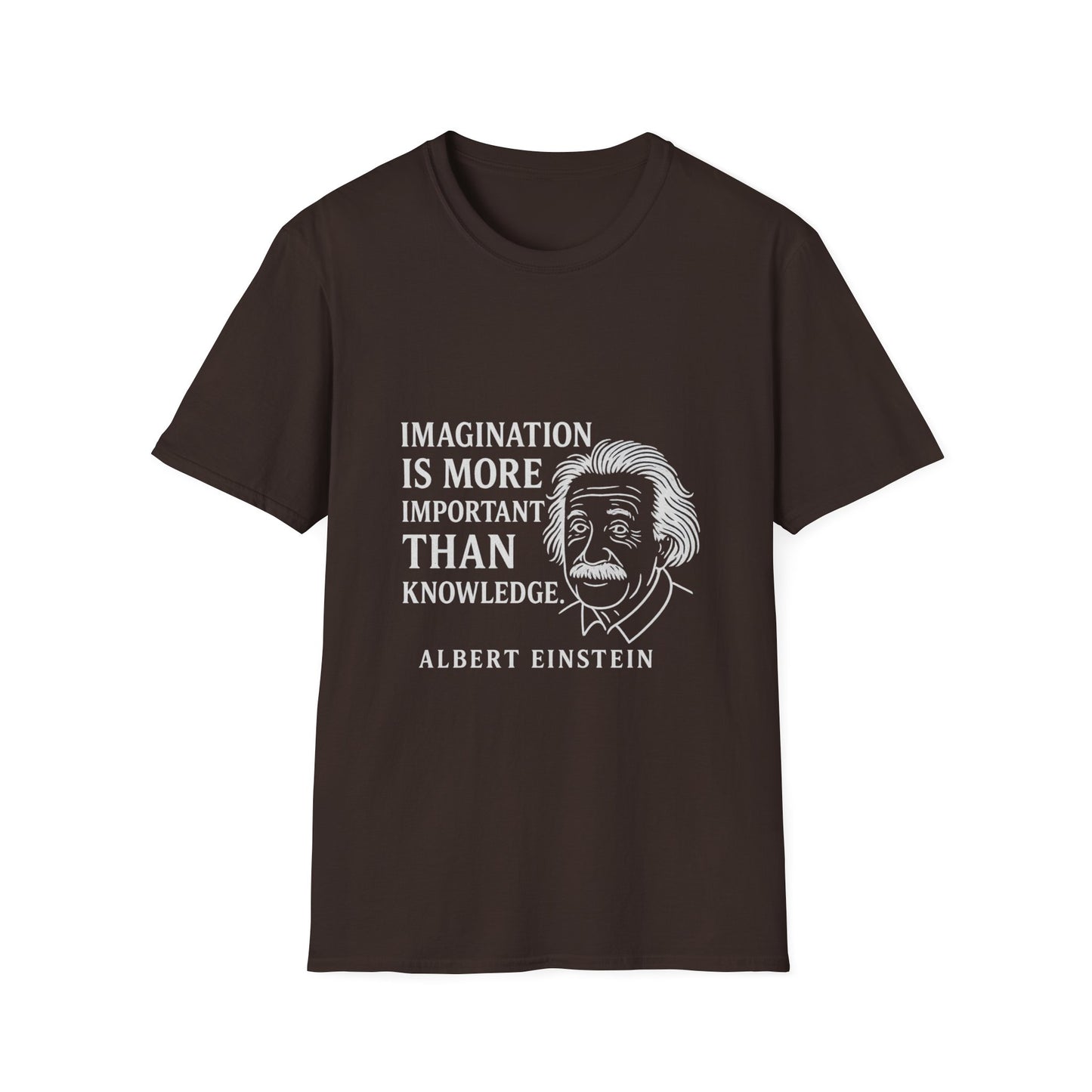 "Imagination" Einstein Quote Unisex Softstyle T-Shirt (IW Logo)