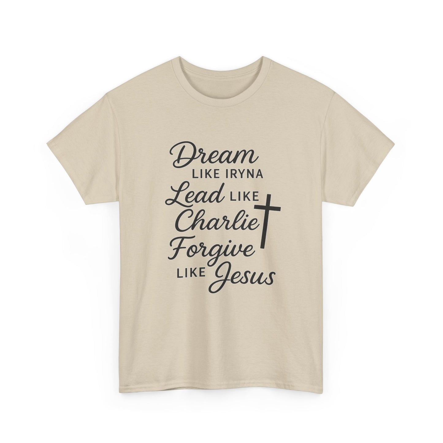 Dream, Lead, Forgive Women's Relaxed Tshirt (Black Logo)