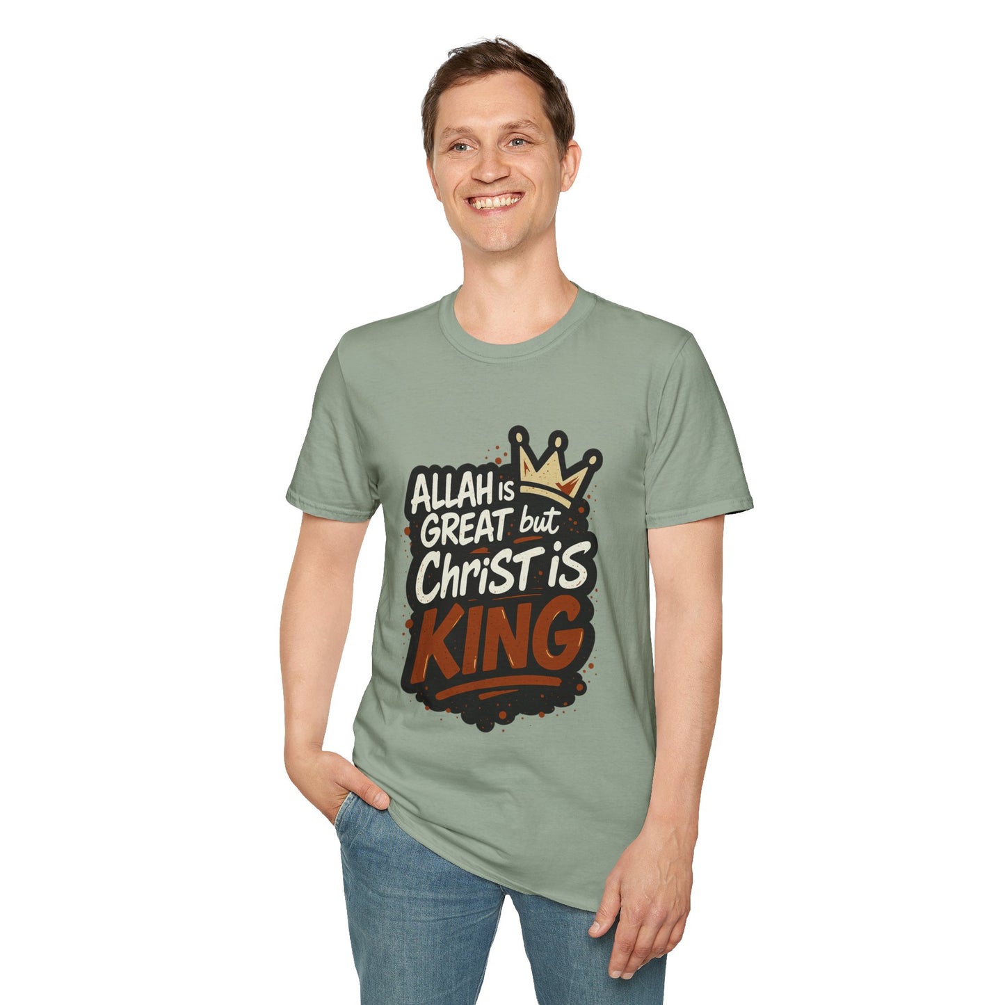 Christ is King Unisex Softstyle Tshirt (Great 2 Logo)
