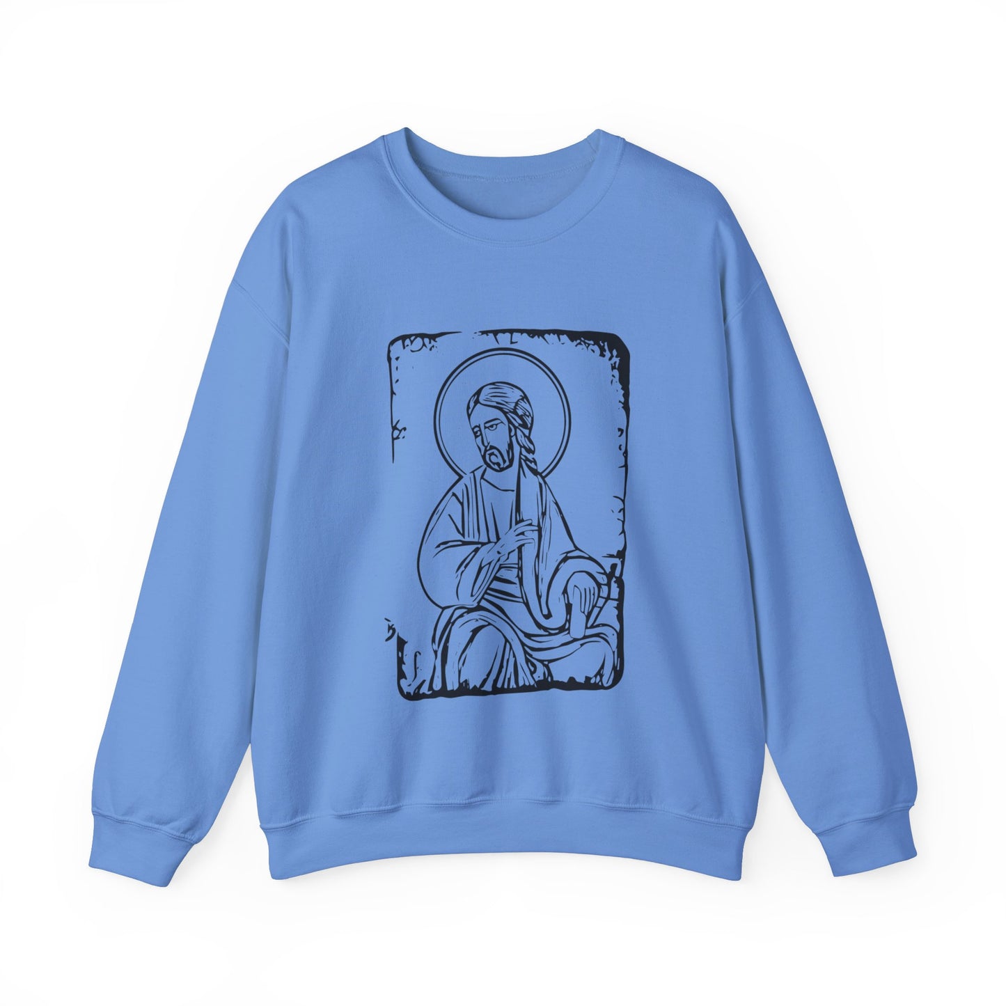 Orthodox Icon Women's Relaxed Sweatshirt (Black Logo) - Sweet Baby Jeez Teez