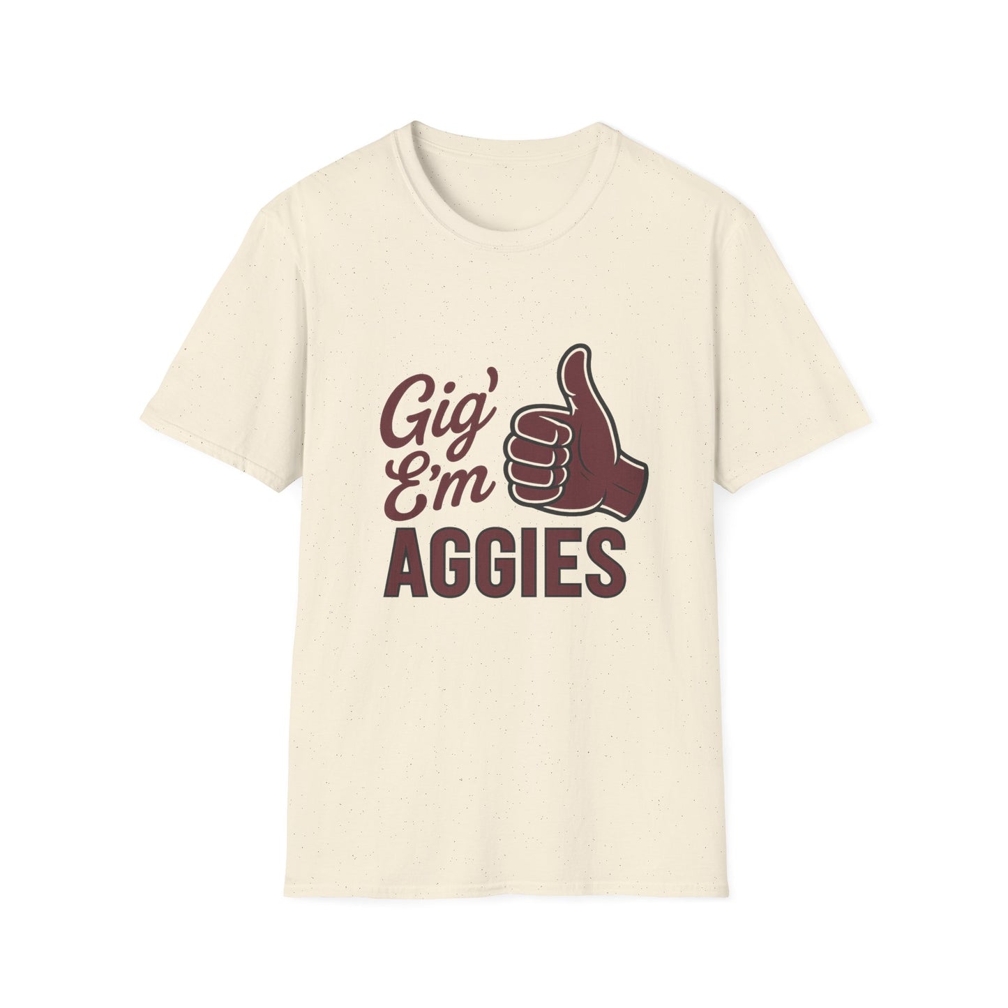 "Gig Em" Aggies Texas A&M Unisex Softstyle T-Shirt - Sweet Baby Jeez Teez