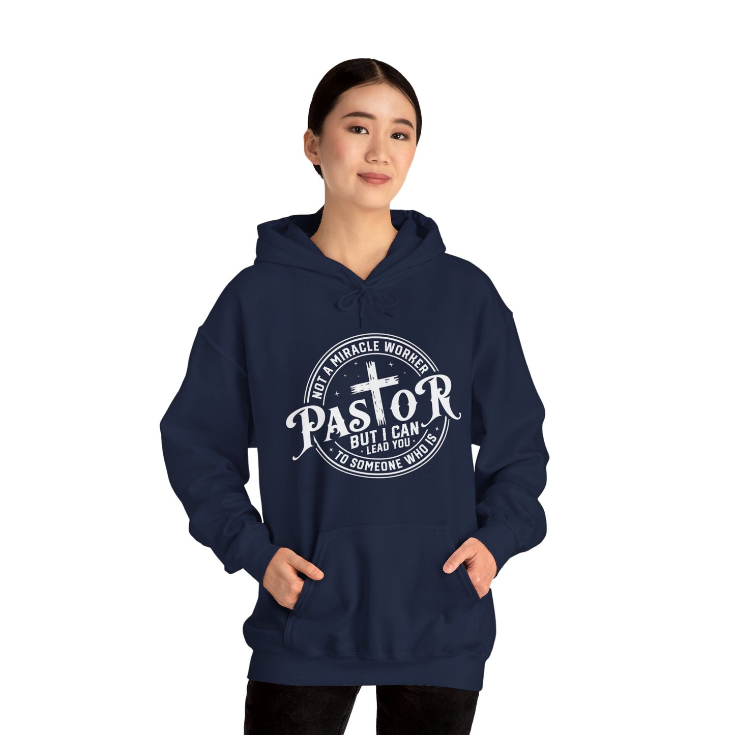 Pastor Women's Relaxed Hooded Sweatshirt (White Logo) - Sweet Baby Jeez Teez