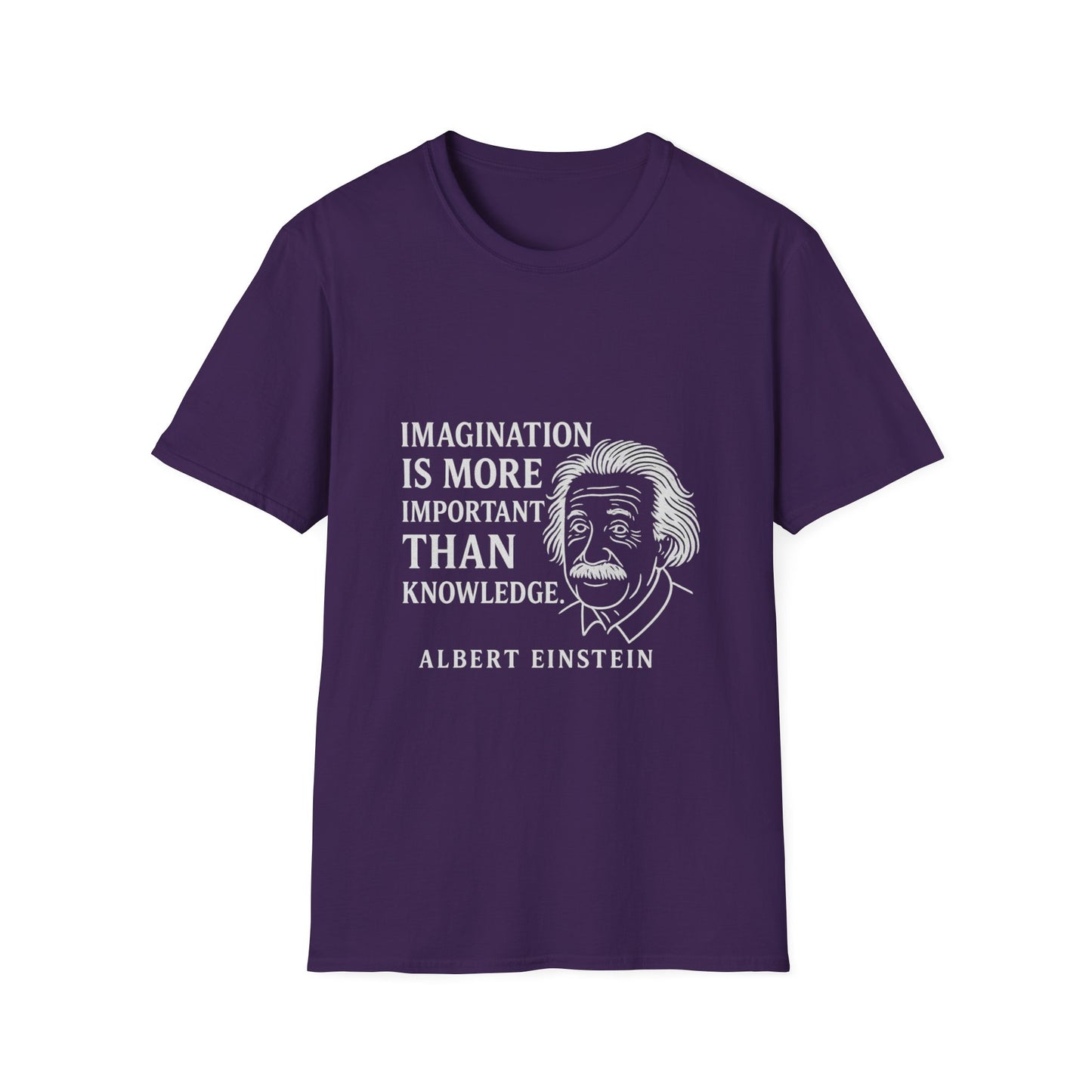 "Imagination" Einstein Quote Unisex Softstyle T-Shirt (IW Logo)
