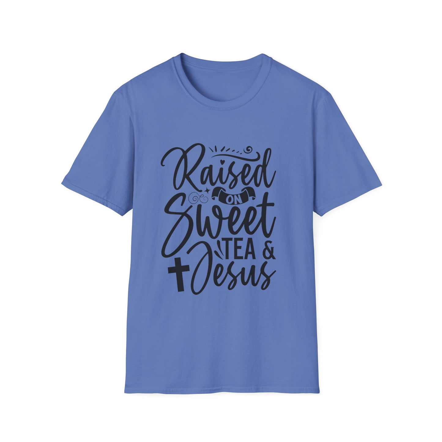 Sweet Tea and Jesus Women's Relaxed/Plus Tshirt (Black Logo) - Sweet Baby Jeez Teez