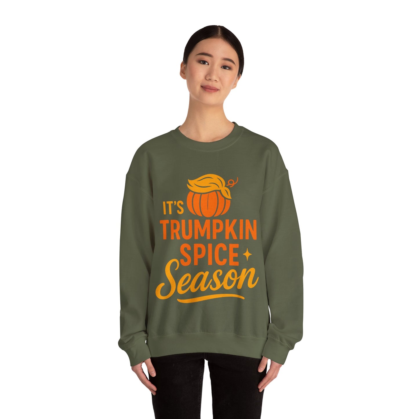 TRUMP-kin Spice Unisex Cozy Sweatshirt (Pumpkin Logo)