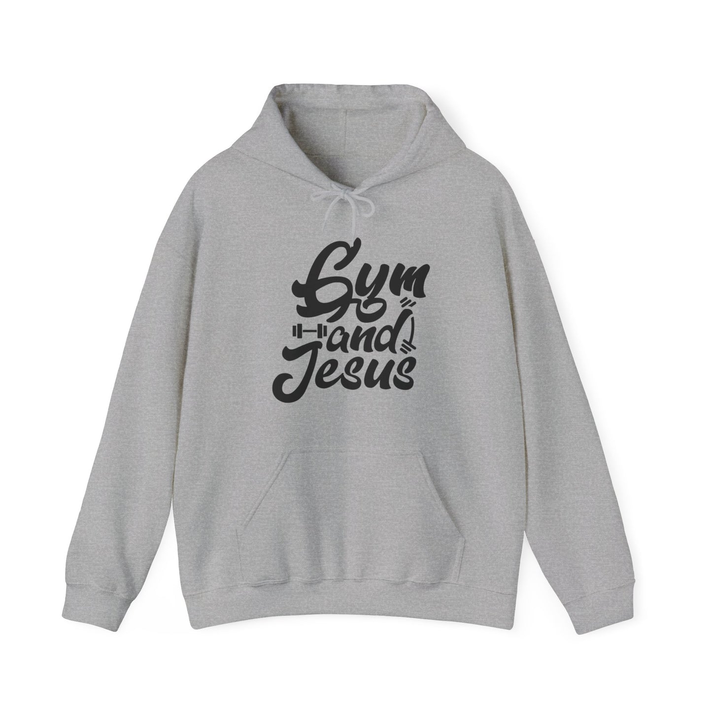 Gym and Jesus Men's Hoodie (Black Logo) - Sweet Baby Jeez Teez