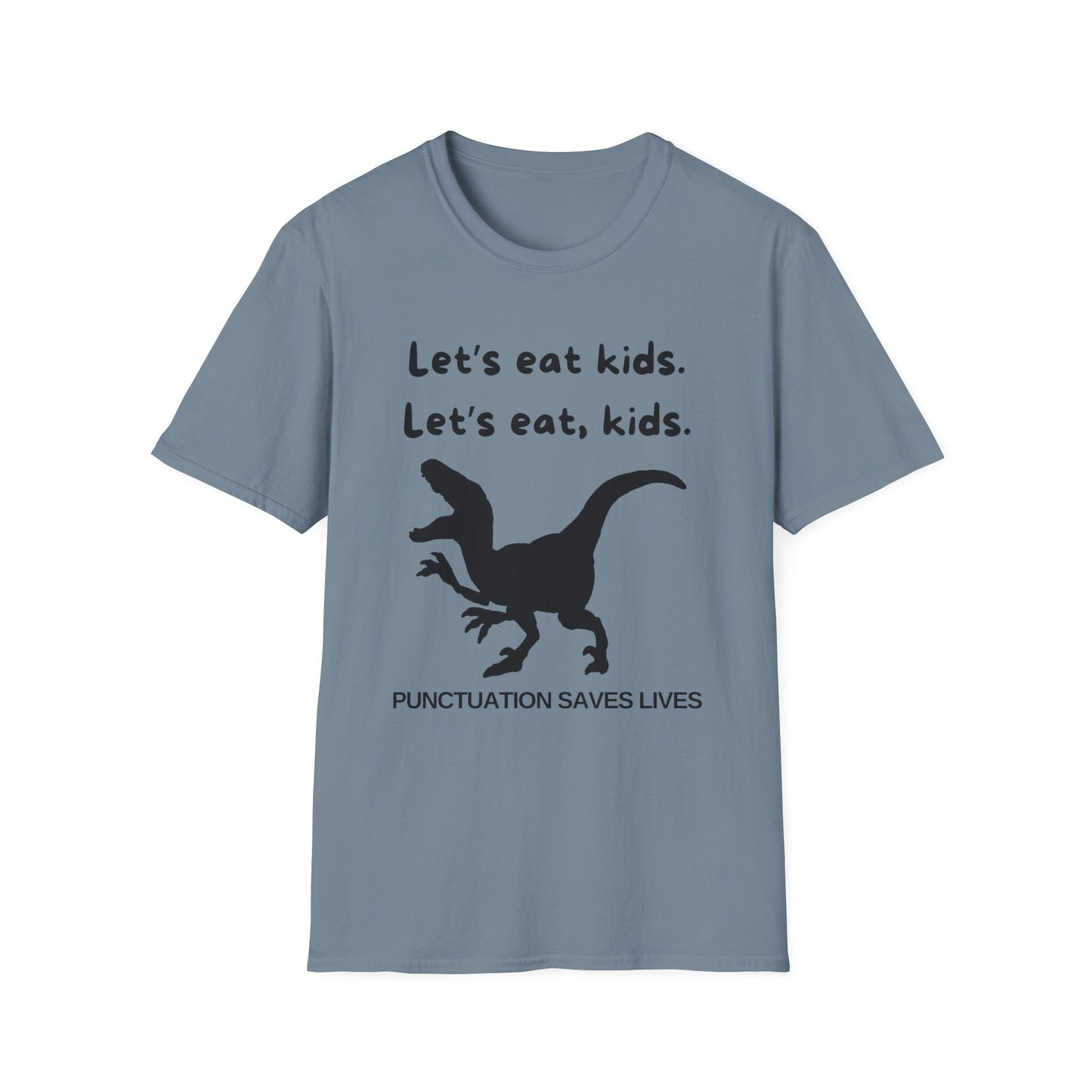 Lets Eat Kids Womens Relaxed/Plus Tshirt (Black Logo) - Sweet Baby Jeez Teez