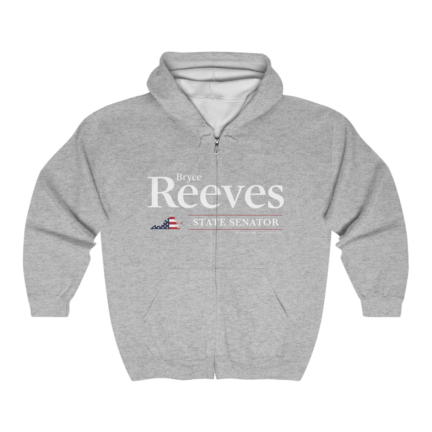 Bryce Reeves Unisex Full-Zip Hoodie (White Logo) - Sweet Baby Jeez Teez