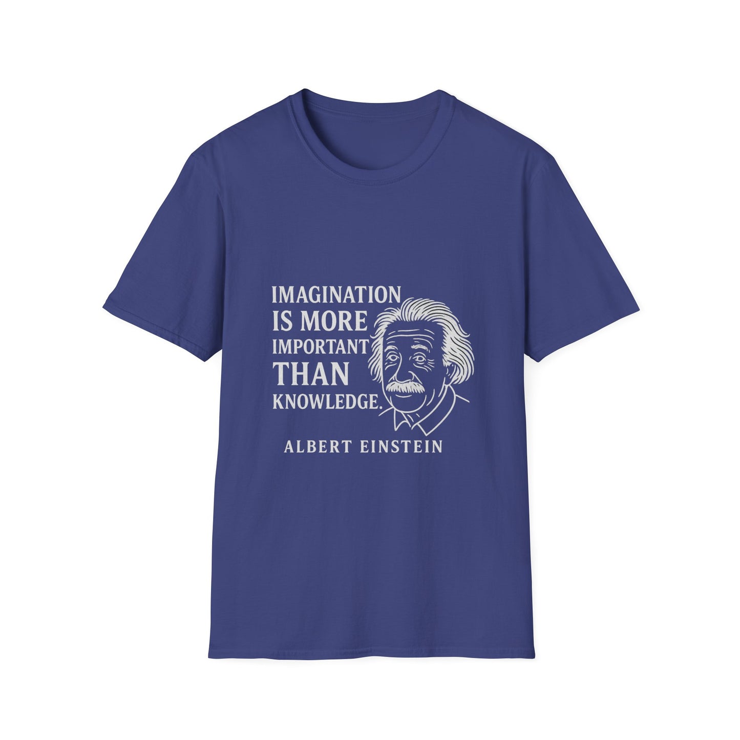 "Imagination" Einstein Quote Unisex Softstyle T-Shirt (IW Logo)