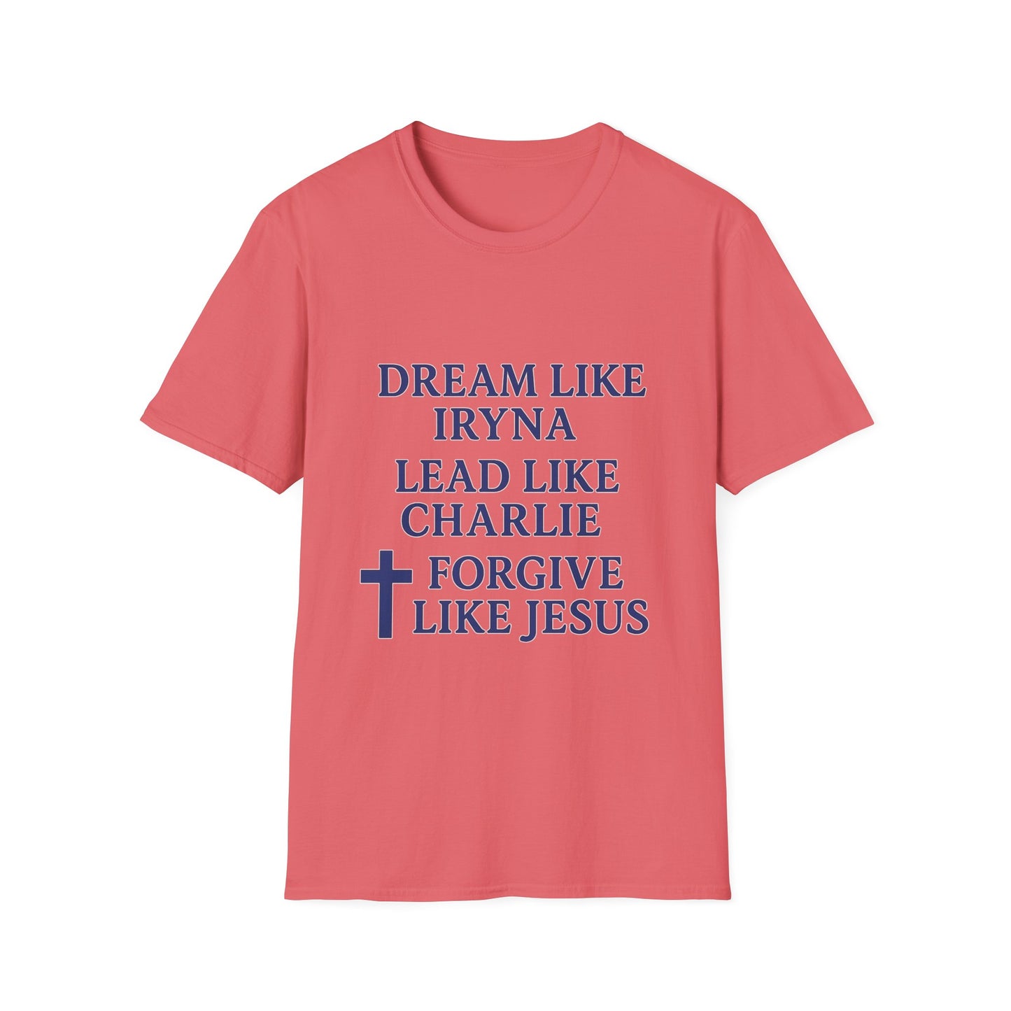Dream, Lead, Forgive Men's Unisex Tshirt (Midnight Blue Logo)