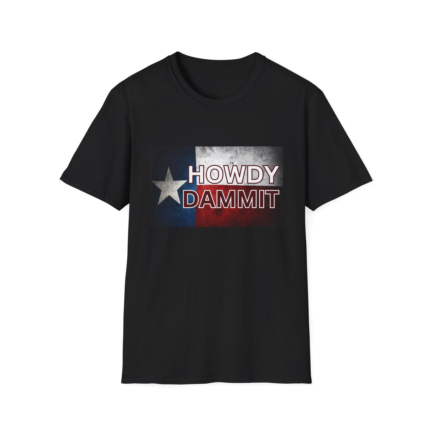 Men's Howdy Dammit Tshirt (AGGIE - Texas Flag Logo)