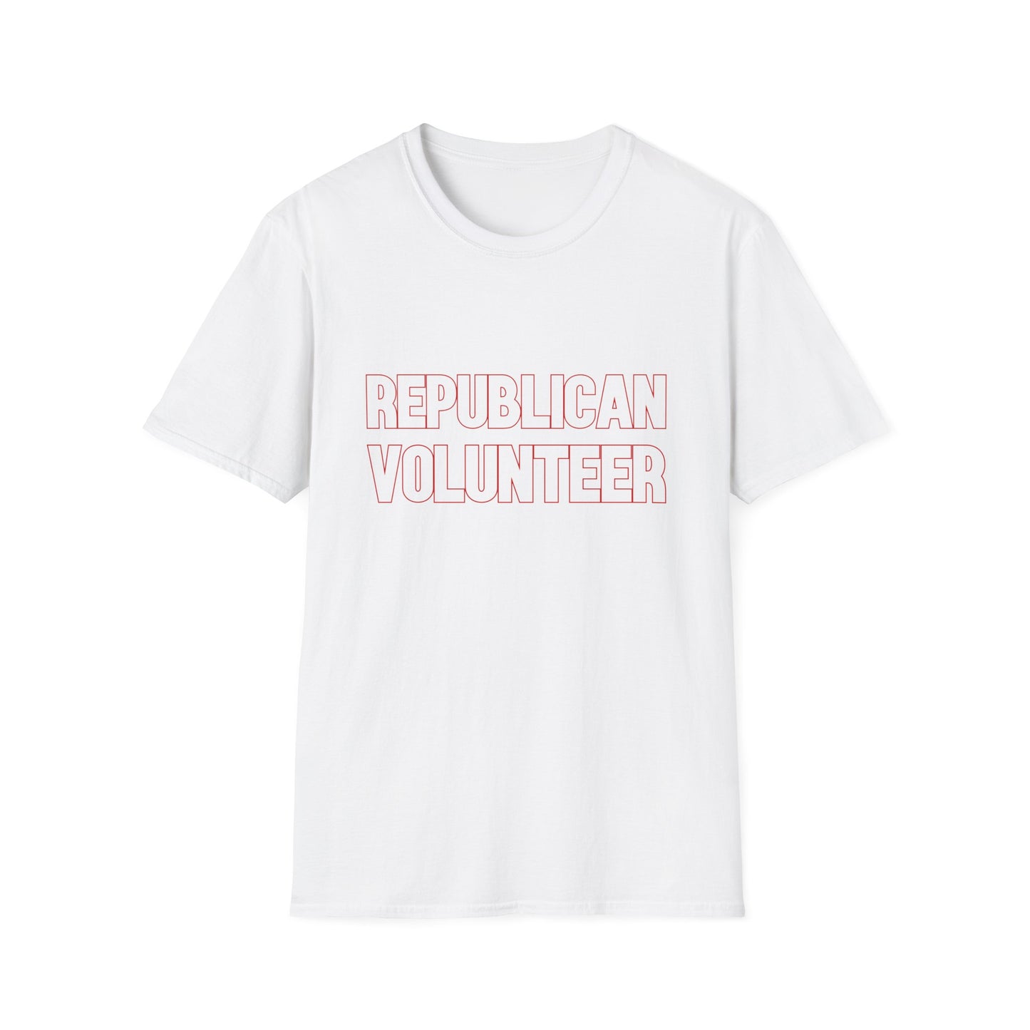 Republican Volunteer Unisex Tshirt (White/Red Logo) - Sweet Baby Jeez Teez