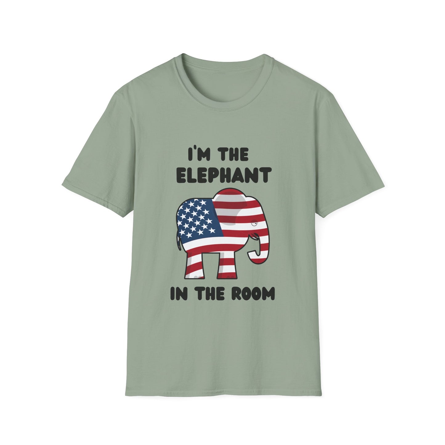 Elephant in Room Cartoon Women's Relaxed/Plus Tshirt (Black Logo) - Sweet Baby Jeez Teez