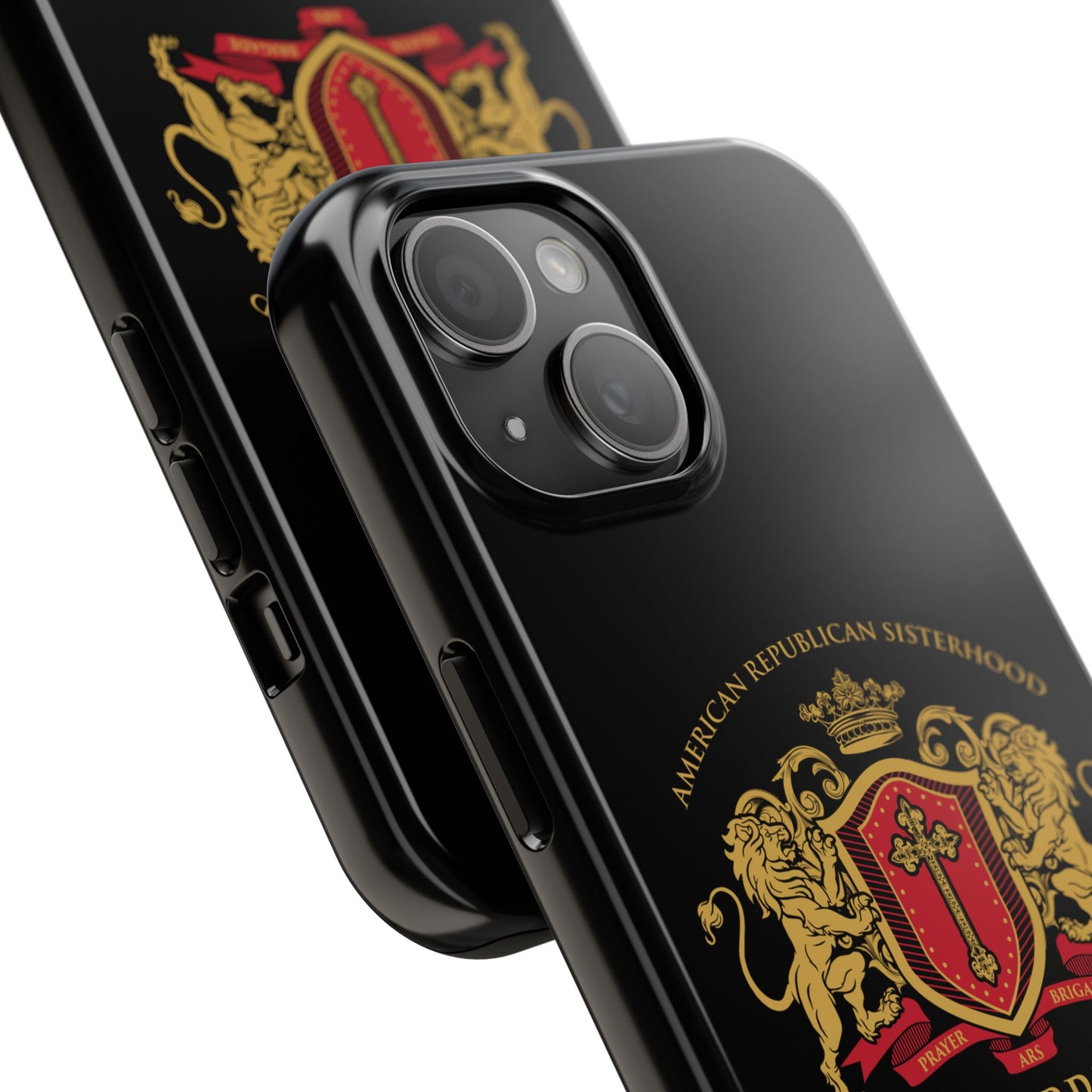 ARS Prayer Brigade Tough Phone Case (Black with Gold/Red Logo)