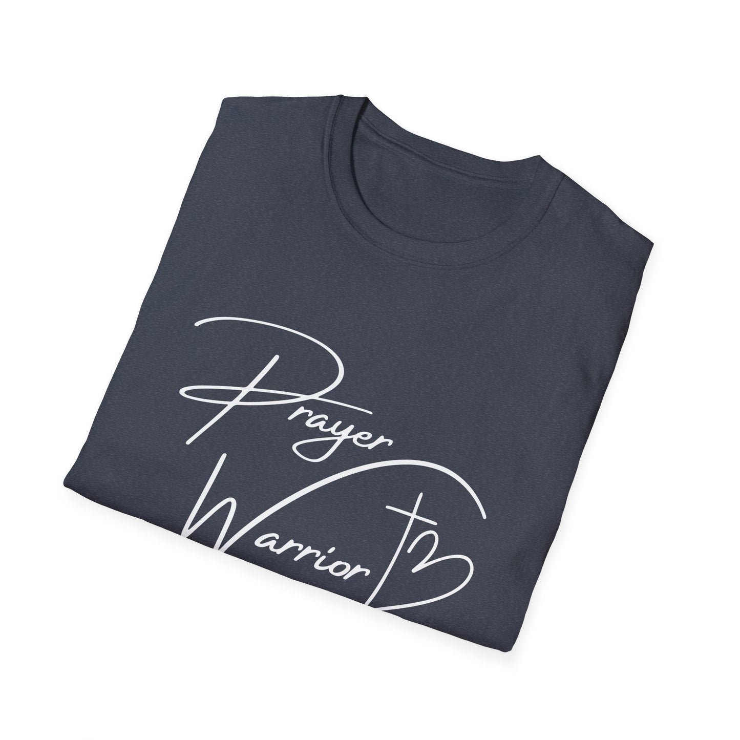 Prayer Warrior Cross Heart Women's Relaxed/Plus Tshirt (White Logo) - Sweet Baby Jeez Teez