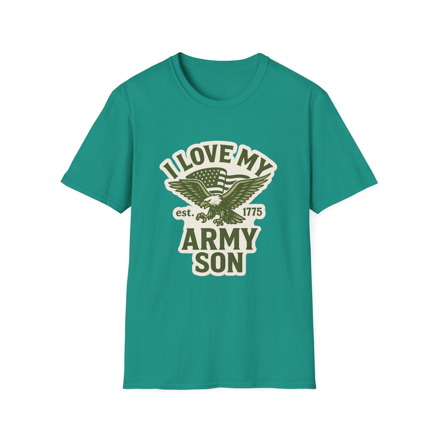 "I Love My Army Son" Military Support Patriotic Army Softstyle Tshirt