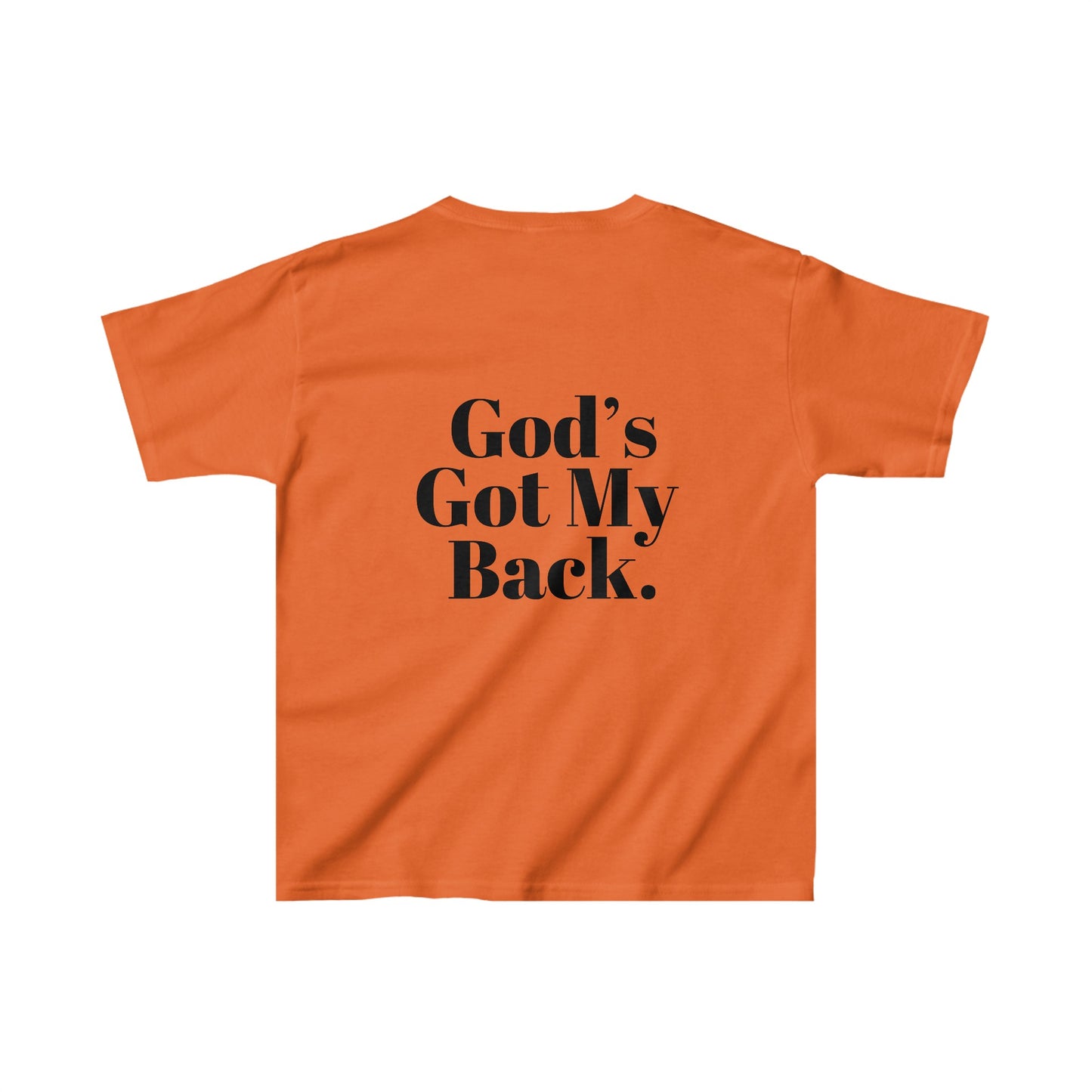 God's Got My Back Boy's Tshirt (Black Logo - Back) - Sweet Baby Jeez Teez