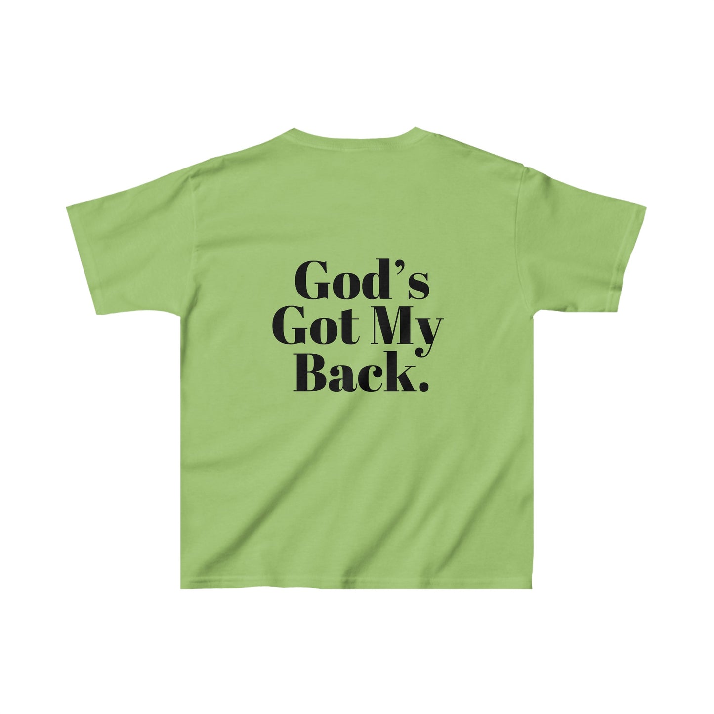 God's Got My Back Boy's Tshirt (Black Logo - Back) - Sweet Baby Jeez Teez