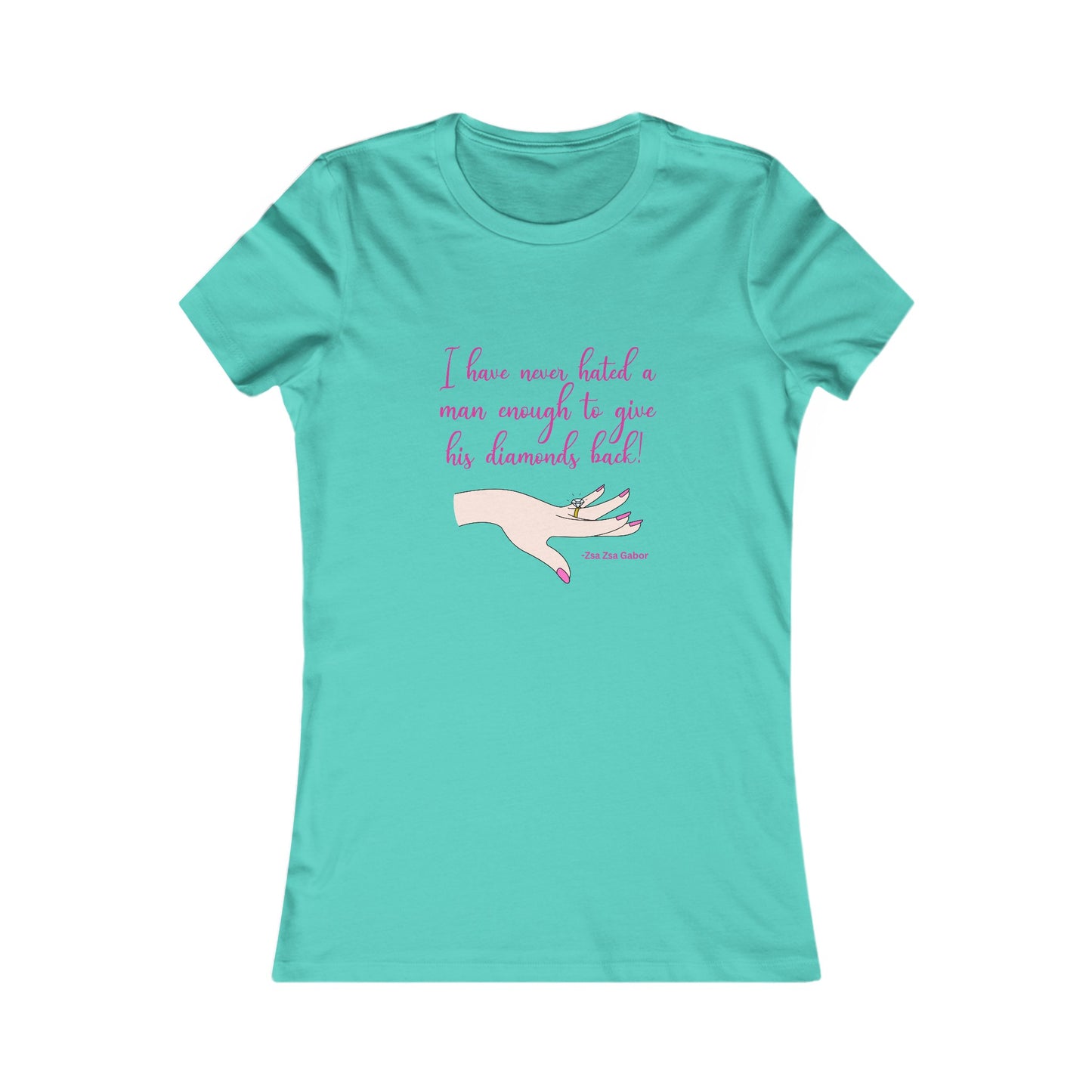 Gabor Diamonds Women's Fitted Tshirt (IW Pink Logo) - Sweet Baby Jeez Teez