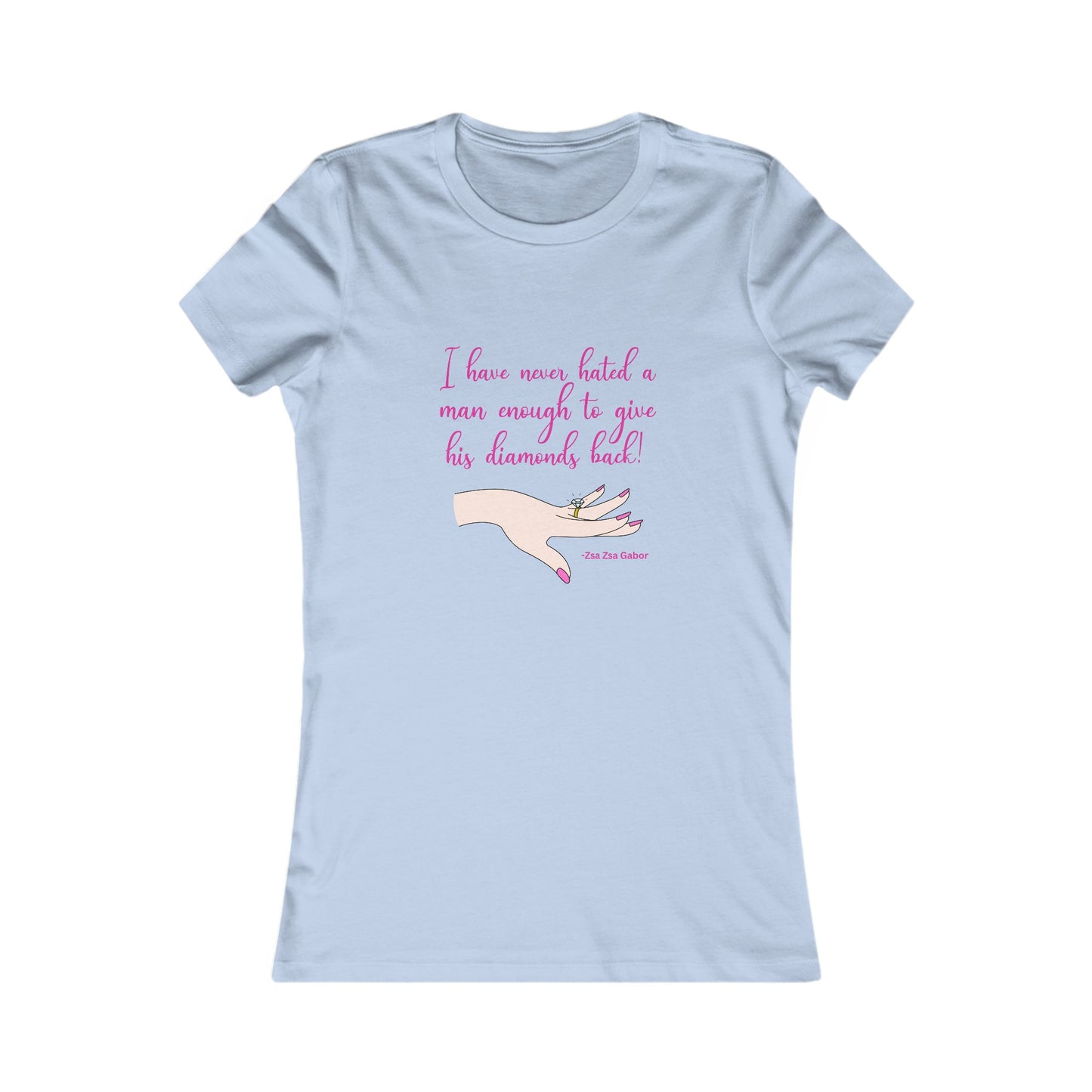 Gabor Diamonds Women's Fitted Tshirt (IW Pink Logo) - Sweet Baby Jeez Teez