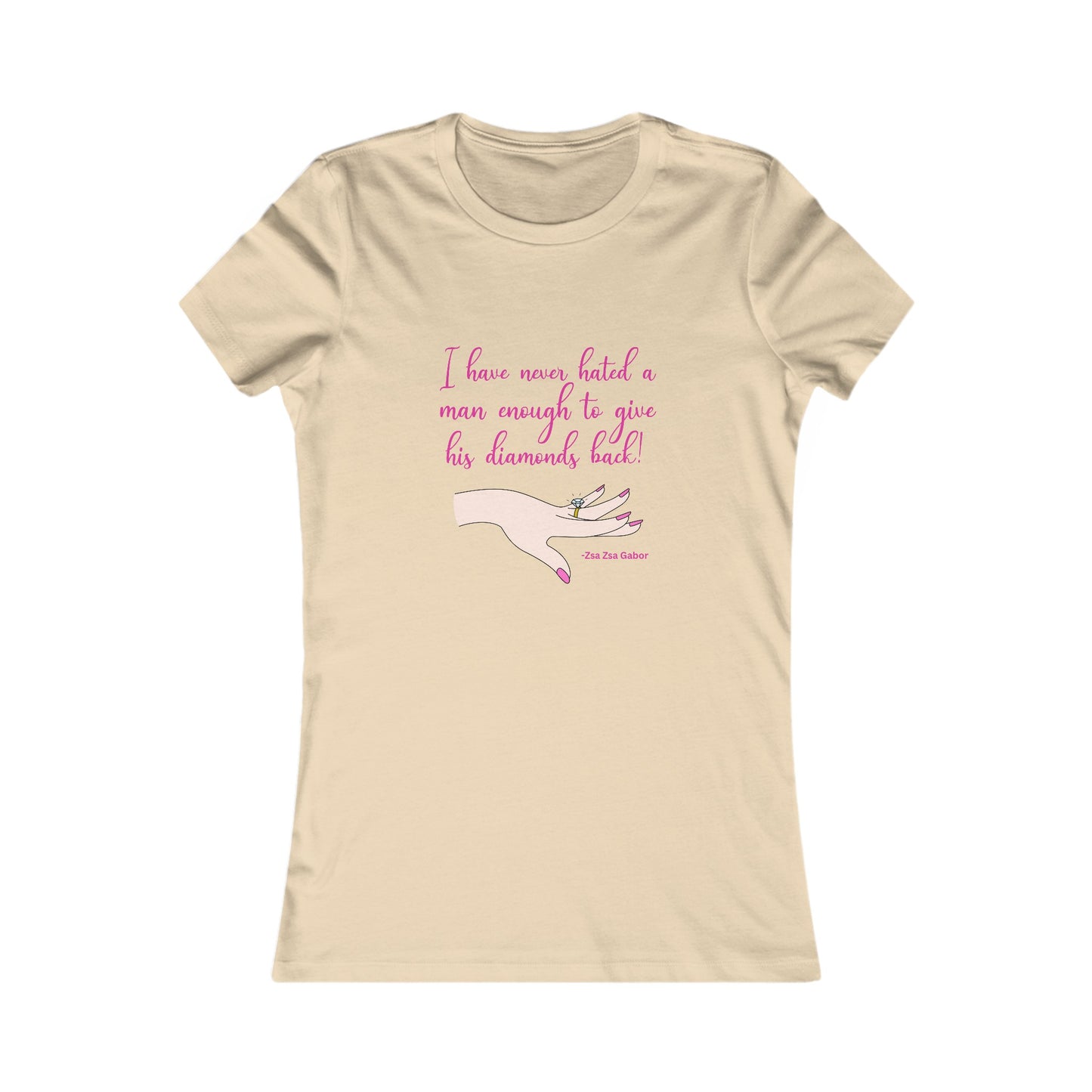 Gabor Diamonds Women's Fitted Tshirt (IW Pink Logo) - Sweet Baby Jeez Teez