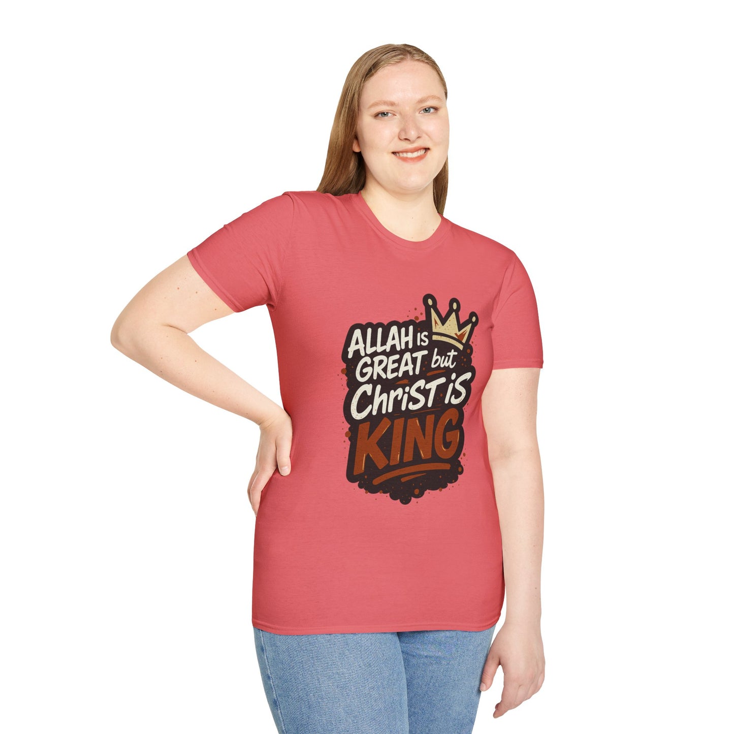 Christ is King Unisex Softstyle Tshirt (Great 2 Logo)