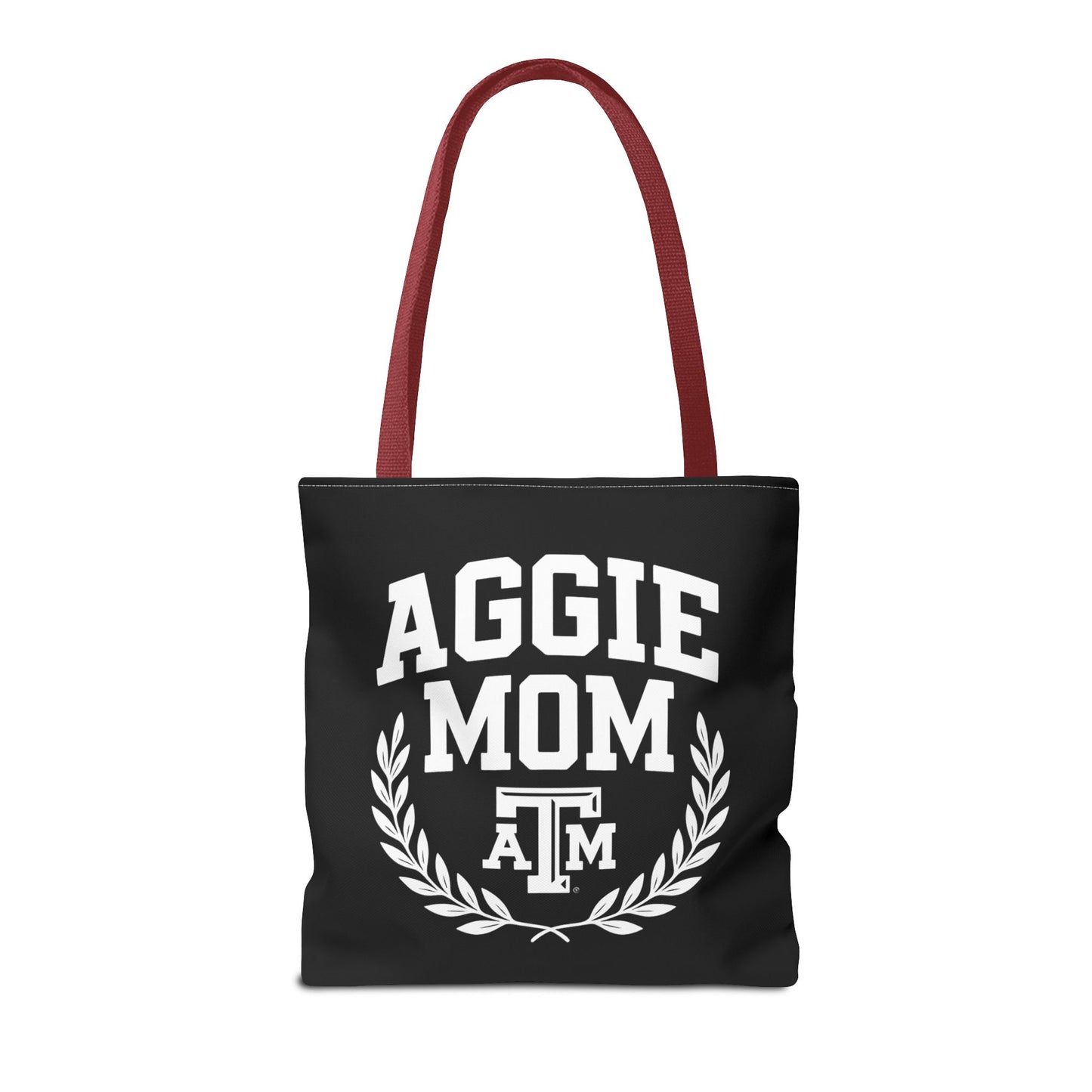 "Aggie Mom" Tote Bag - Multiple Sizes, Different Color Straps - Sweet Baby Jeez Teez