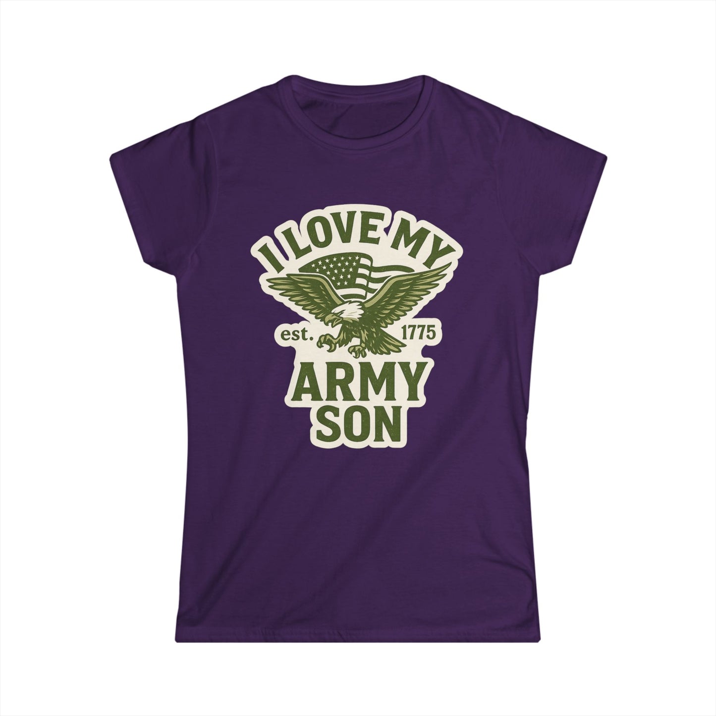 "I Love My Army Son" Patriotic Women's Fitted T-Shirt for Army Military Mom
