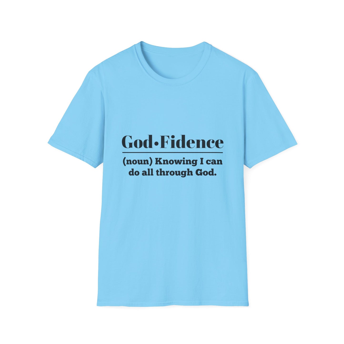 God-Fidence Men's Tshirt (Black Logo) - Sweet Baby Jeez Teez