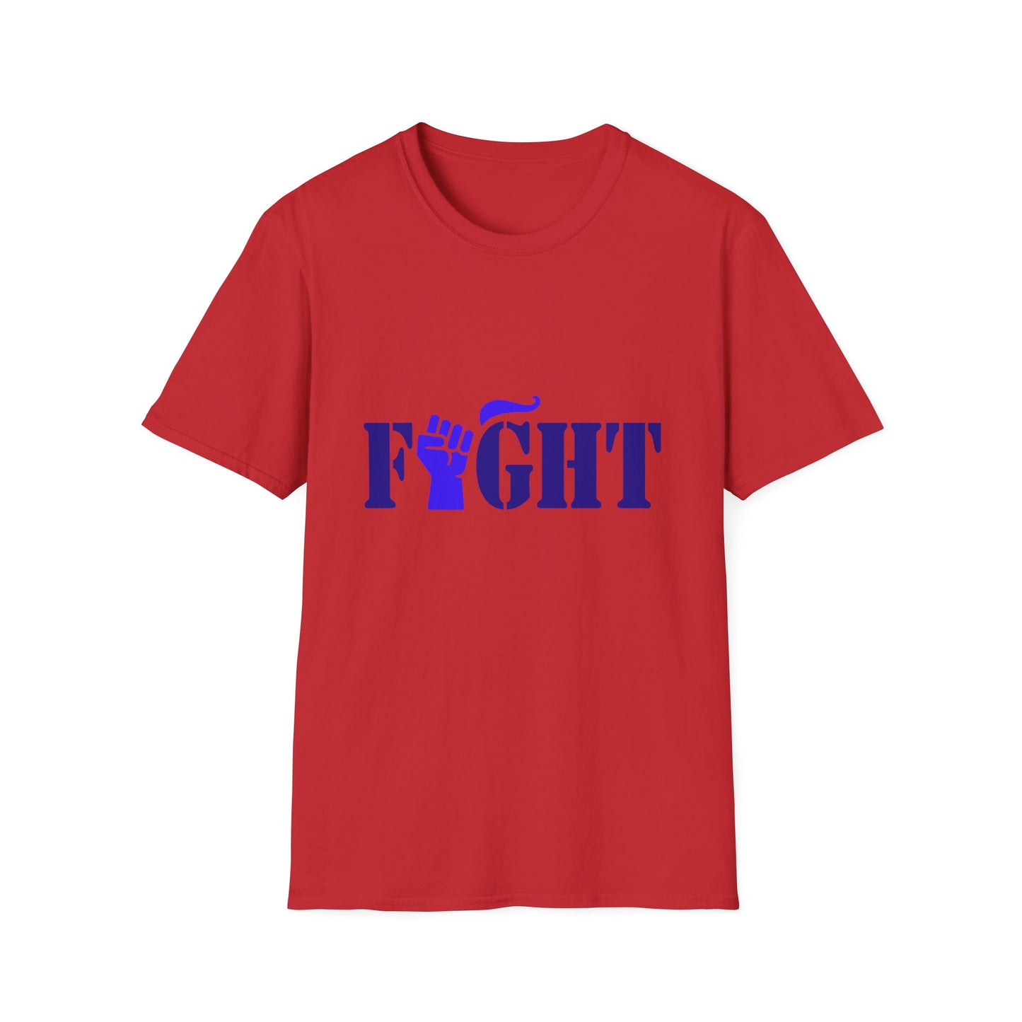 Fight Men's Tshirt (Blue Fist Logo) - Sweet Baby Jeez Teez