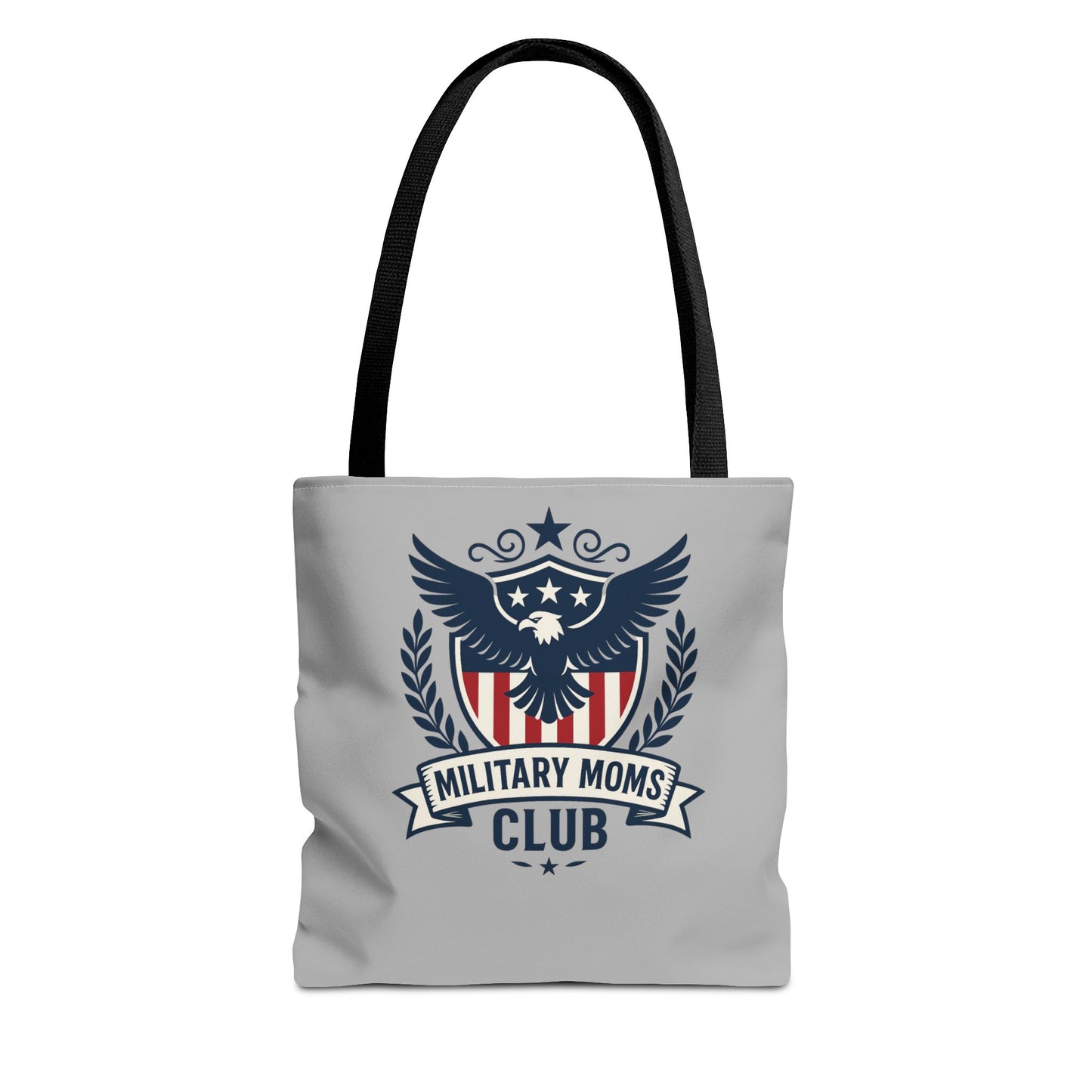 Military Moms Club Tote Bag (Gray with Choice of Handles) - Sweet Baby Jeez Teez