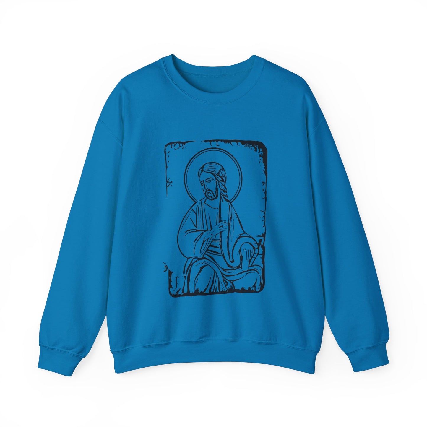 Orthodox Icon Women's Relaxed Sweatshirt (Black Logo) - Sweet Baby Jeez Teez
