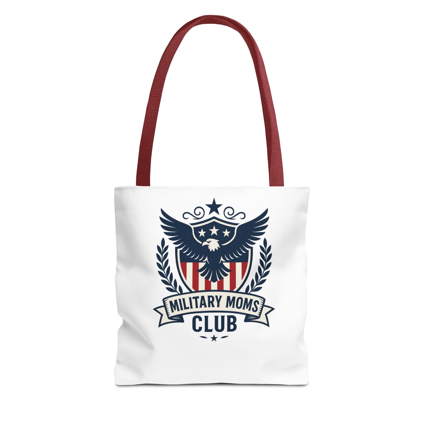 Military Moms Club Tote Bag (White with Choice of Handles)