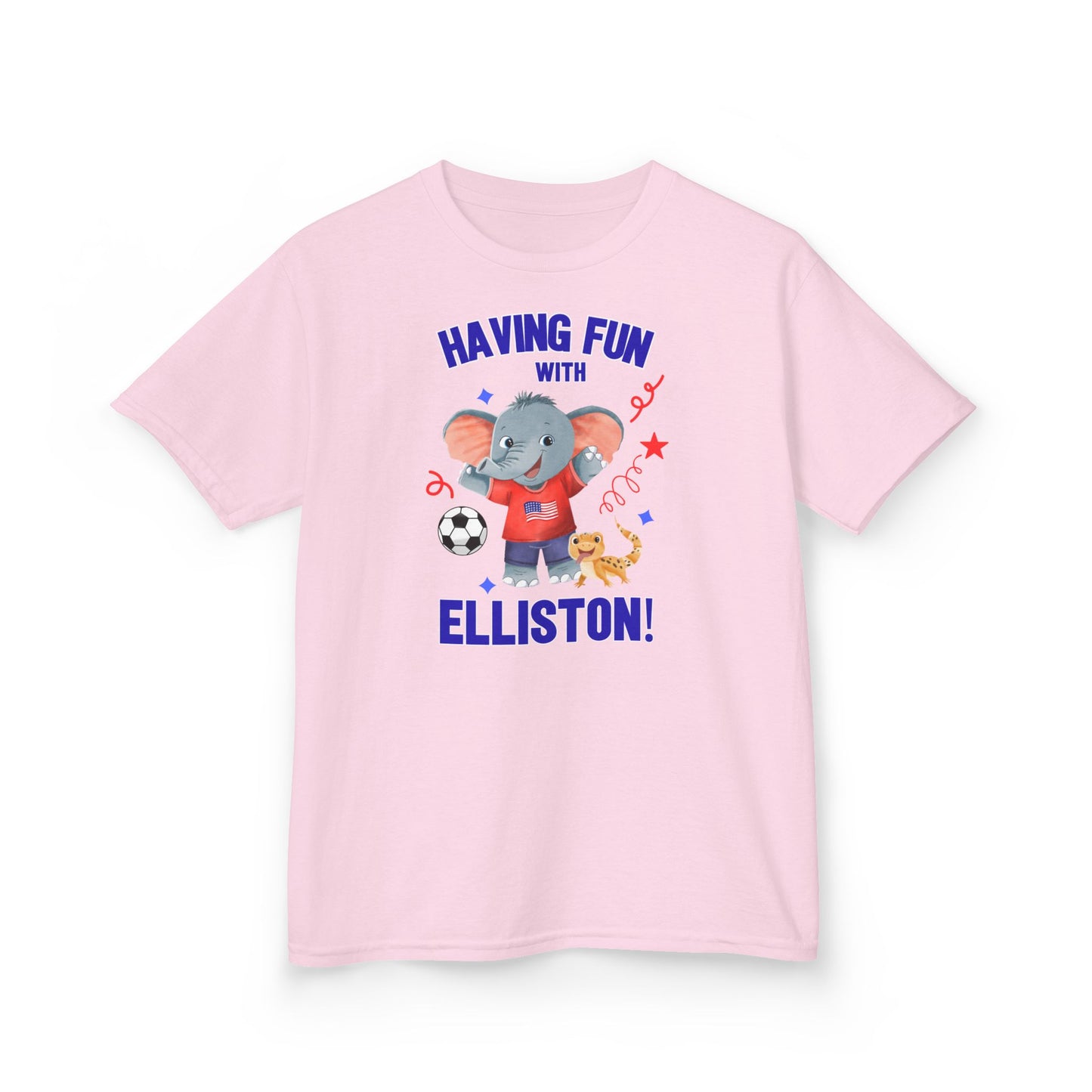Elliston the Elephant (TM) Having fun with Elliston Kids Tshirt - Sweet Baby Jeez Teez
