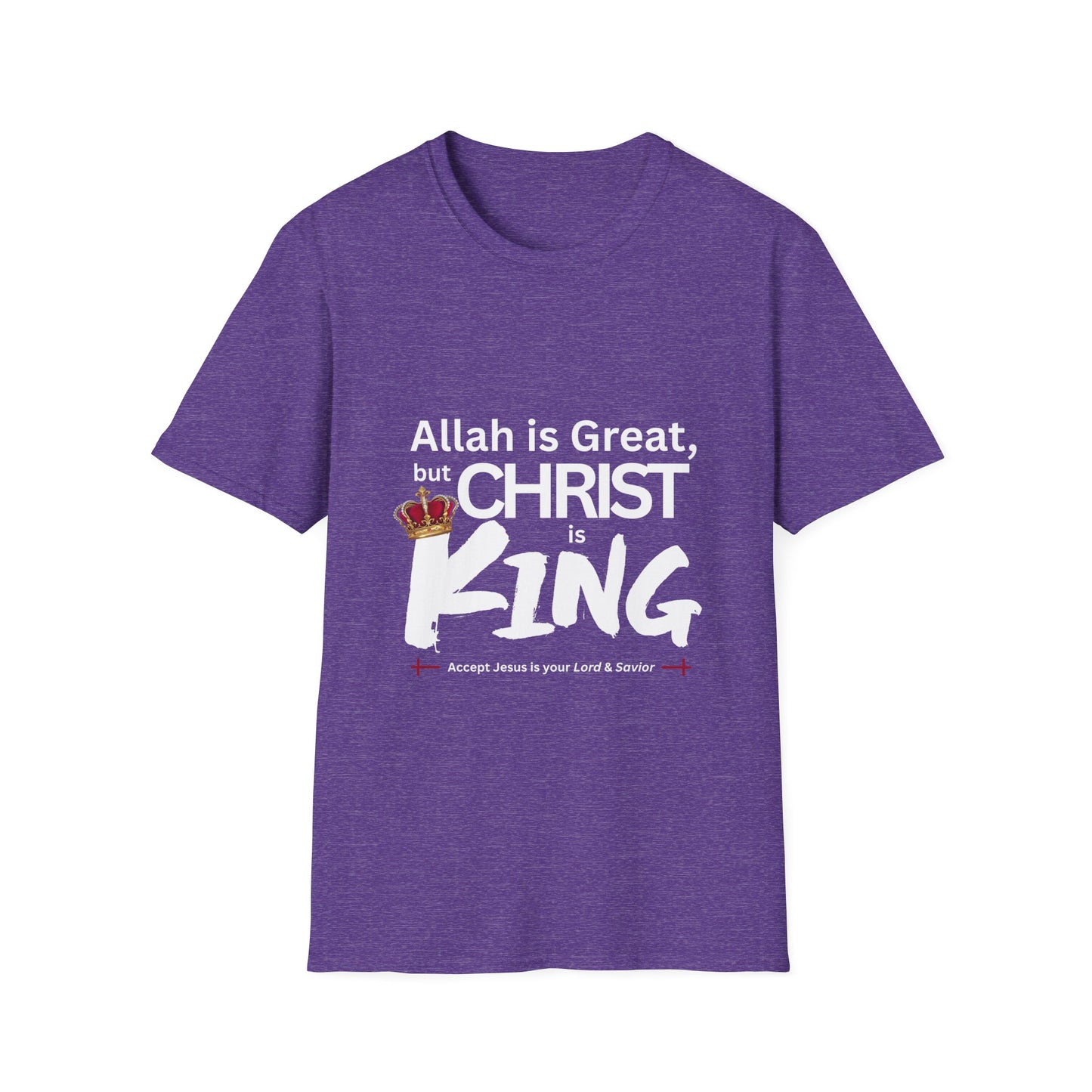 "Christ is King" Unisex Tshirt (Great Logo - White) - Sweet Baby Jeez Teez
