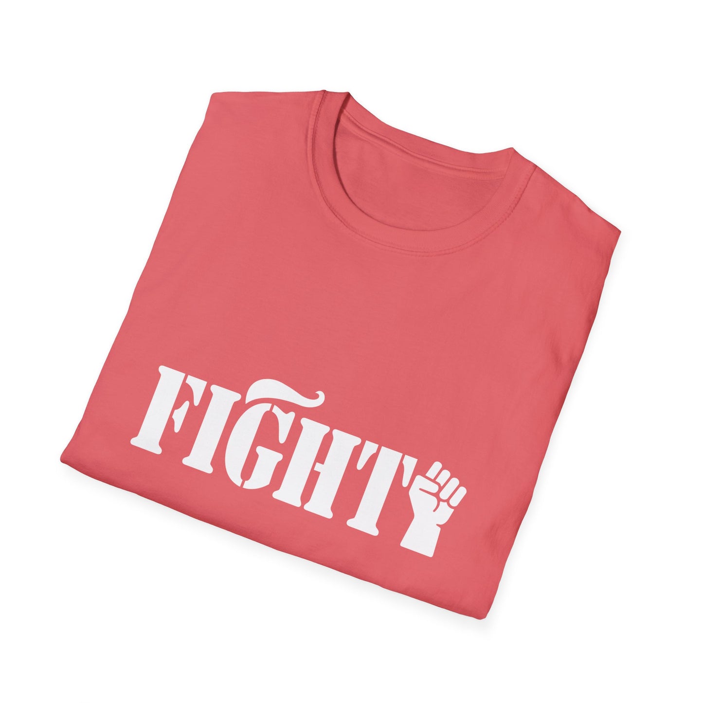 Fight Women's Relaxed/Plus Tshirt (White Fist Logo) - Sweet Baby Jeez Teez
