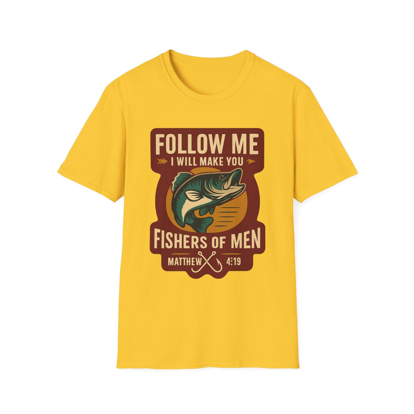 "Follow Me" Bible Verse Unisex Softstyle Tshirt