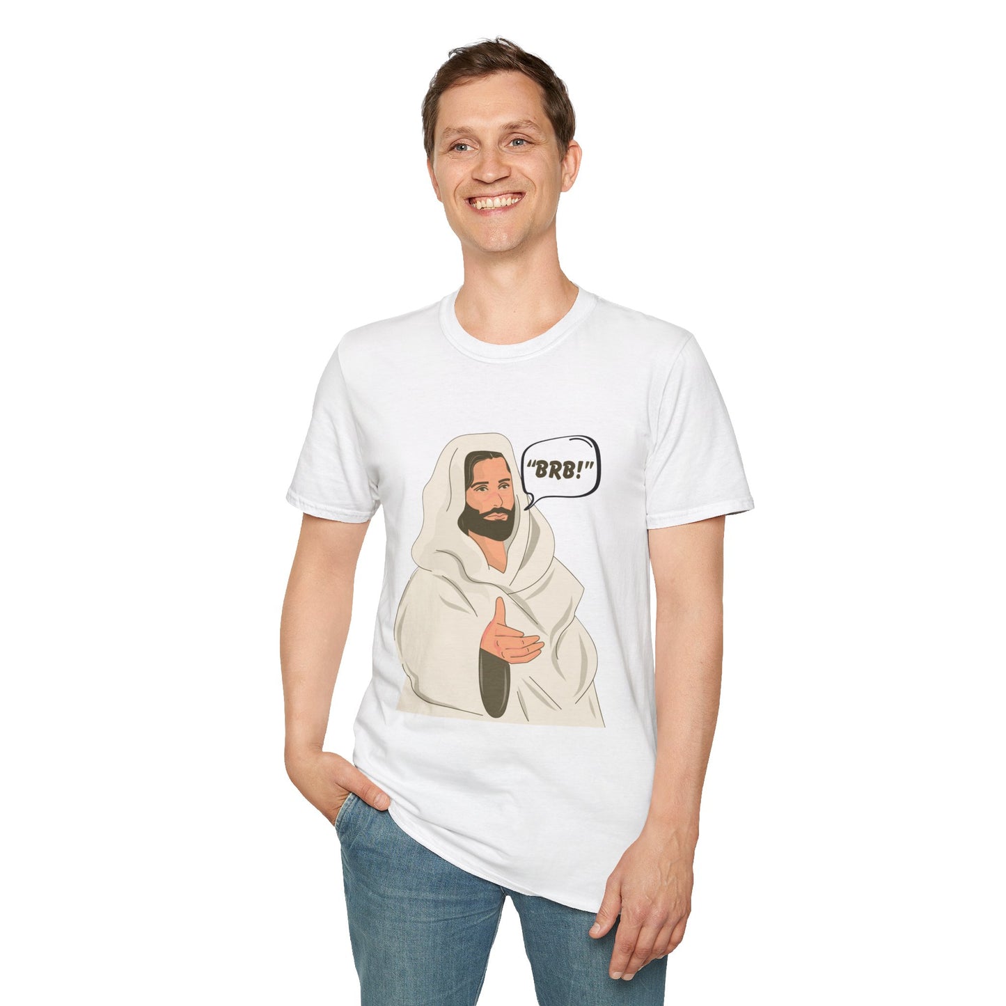 "BRB" Men's Tshirt (Cartoon Logo) - Sweet Baby Jeez Teez
