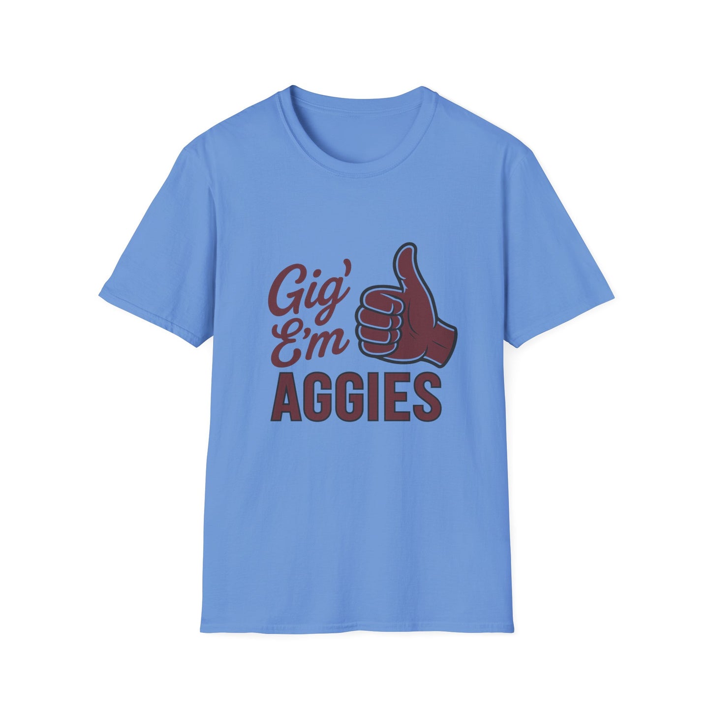 "Gig Em" Aggies Texas A&M Unisex Softstyle T-Shirt - Sweet Baby Jeez Teez