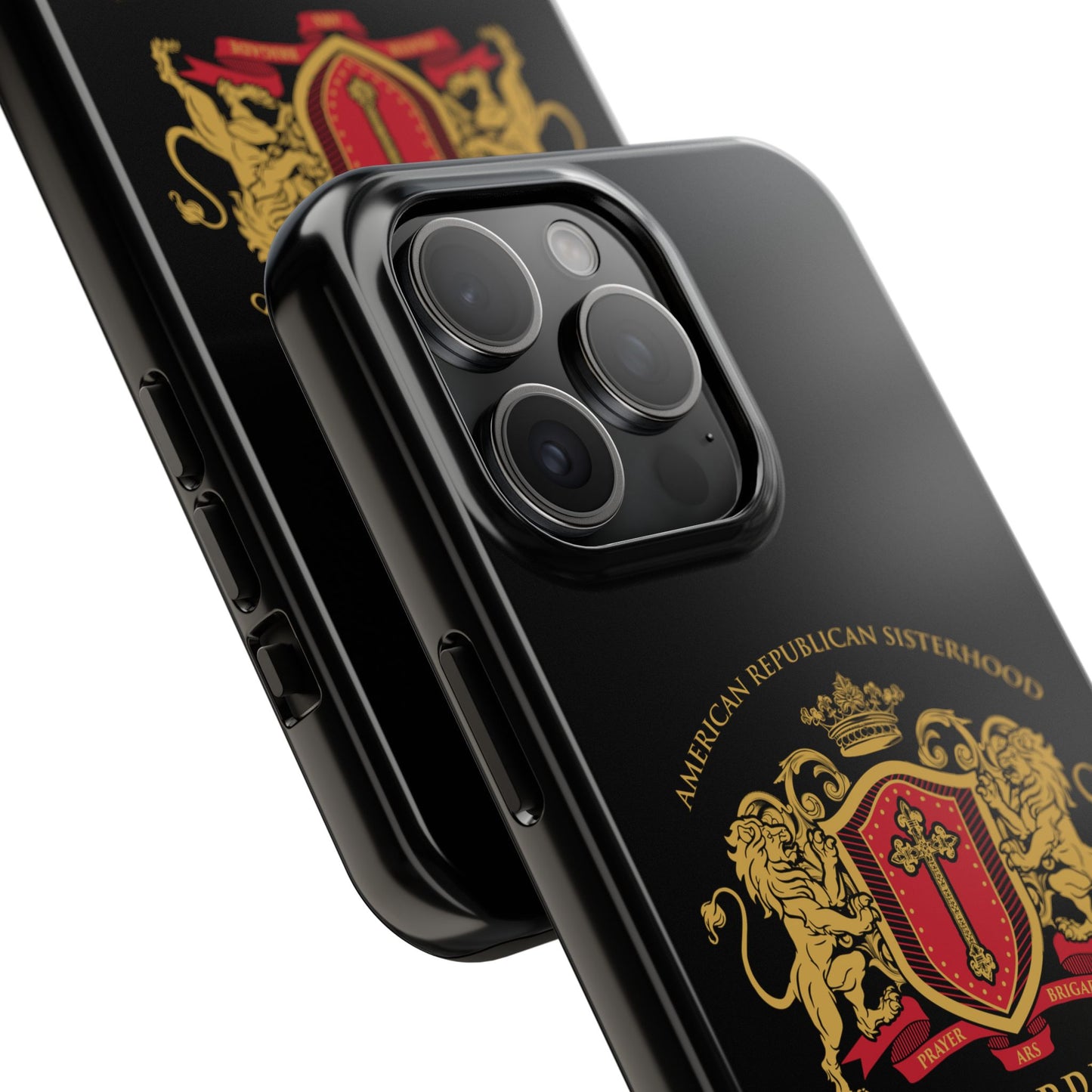 ARS Prayer Brigade Tough Phone Case (Black with Gold/Red Logo)