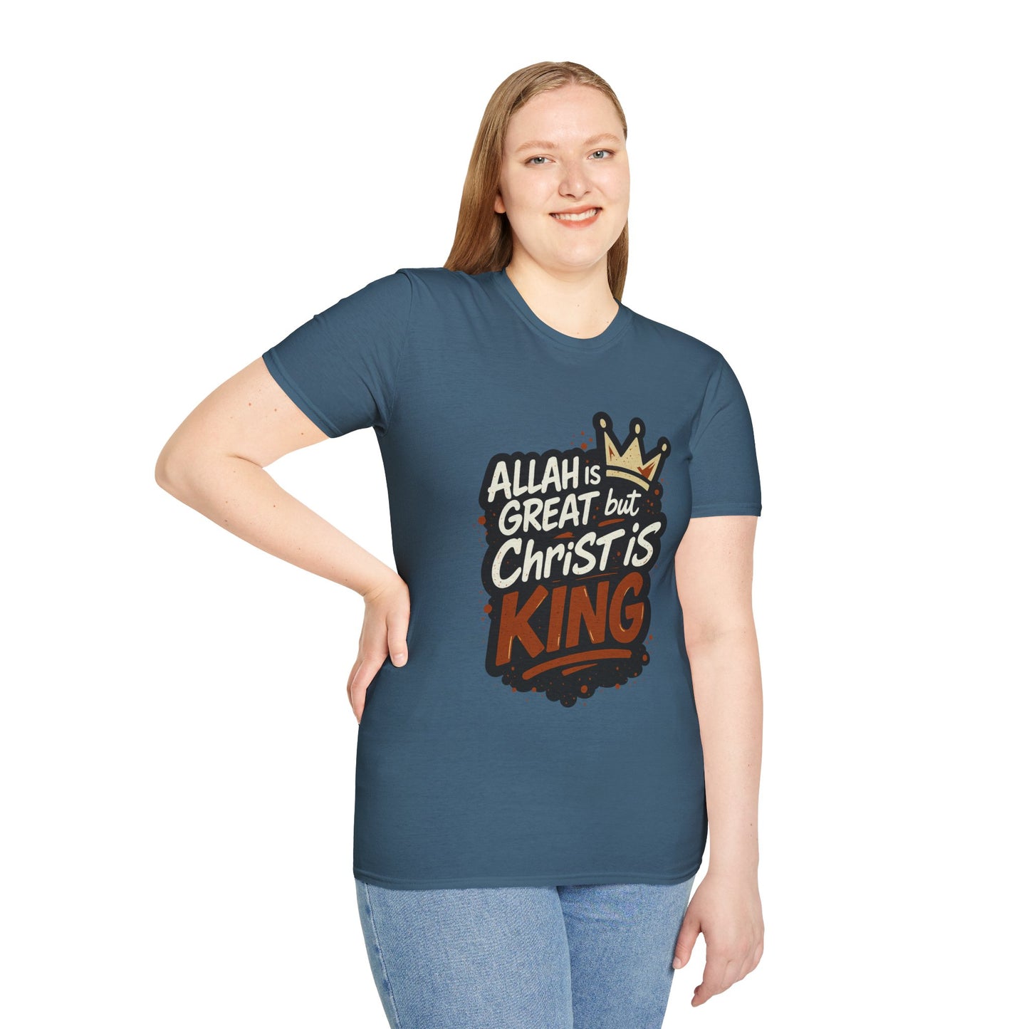 Christ is King Unisex Softstyle Tshirt (Great 2 Logo)
