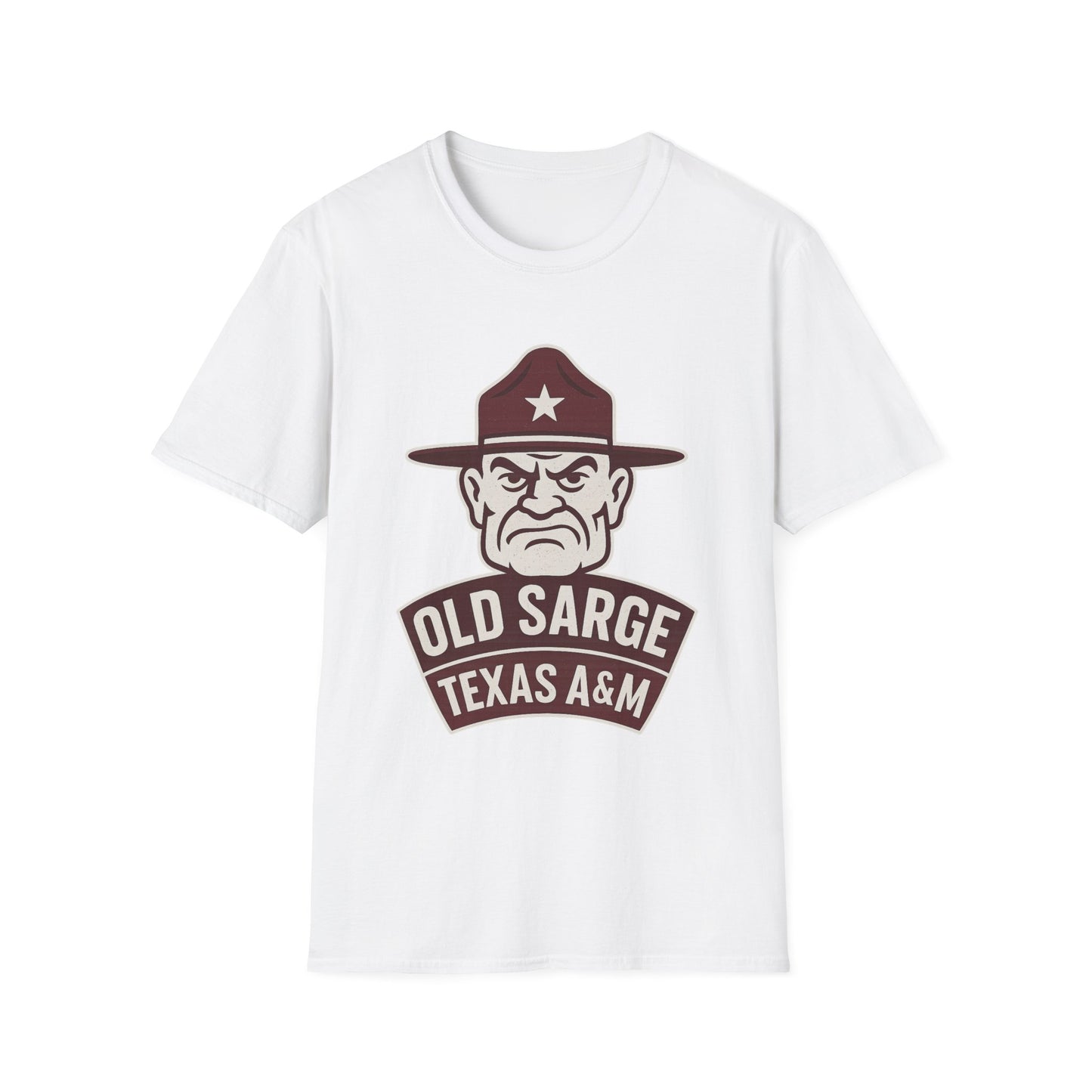 Texas A&M Old Sarge Unisex Softstyle T-Shirt - Sweet Baby Jeez Teez