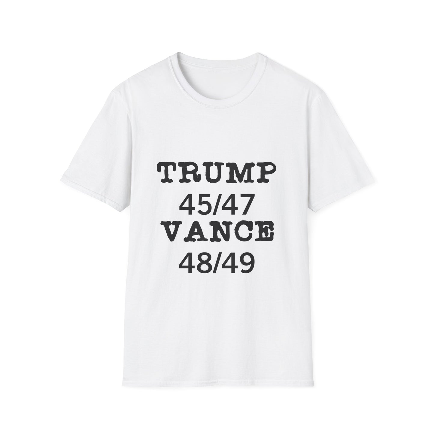 Trump/Vance Men's Tshirt (Black Logo) - Sweet Baby Jeez Teez