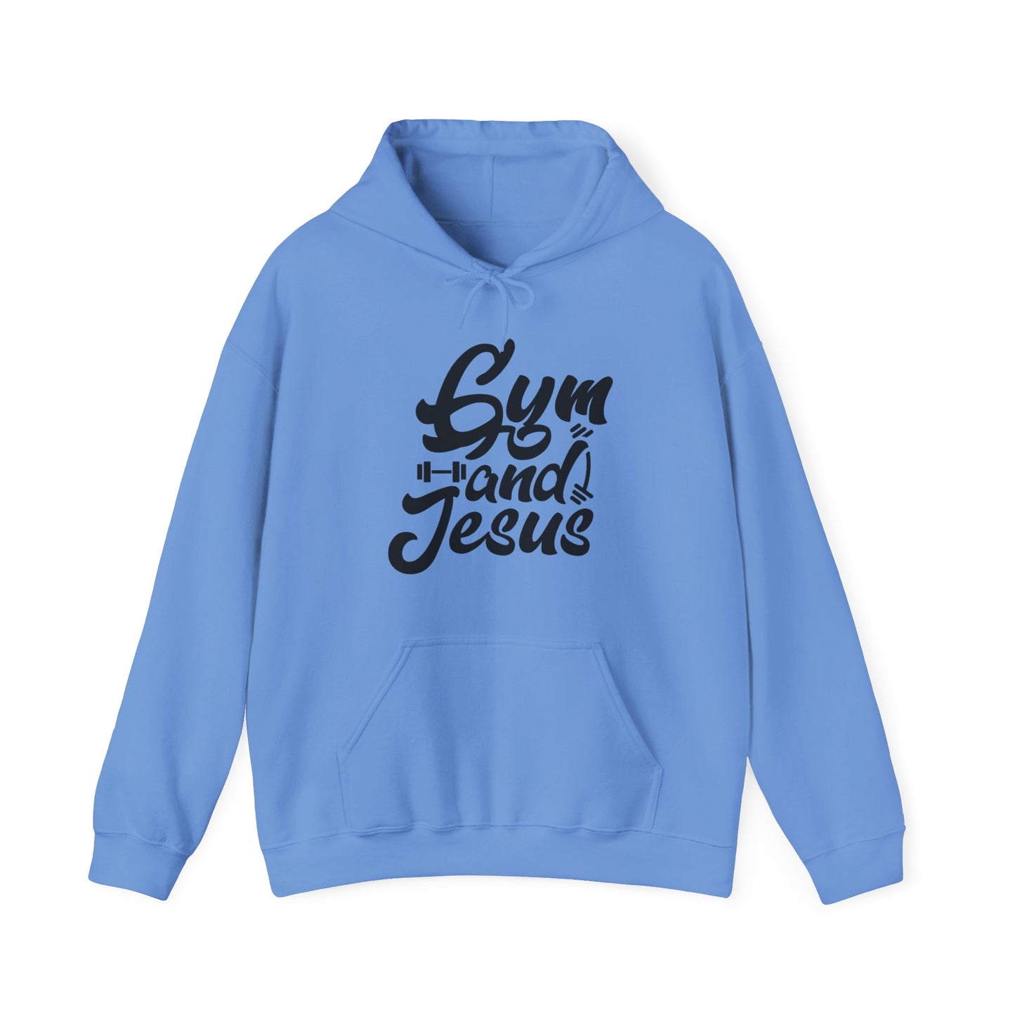 Gym and Jesus Men's Hoodie (Black Logo) - Sweet Baby Jeez Teez