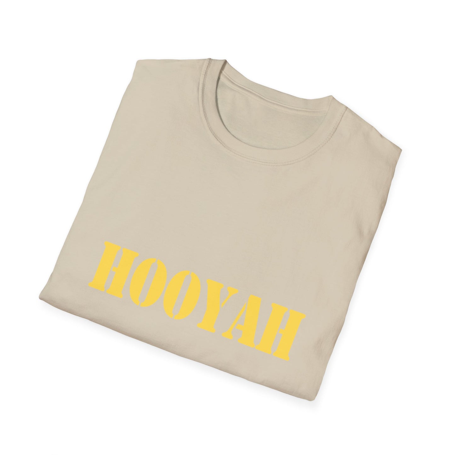 HOOYAH (Navy) Unisex Tshirt (MM Gold Logo) - Sweet Baby Jeez Teez
