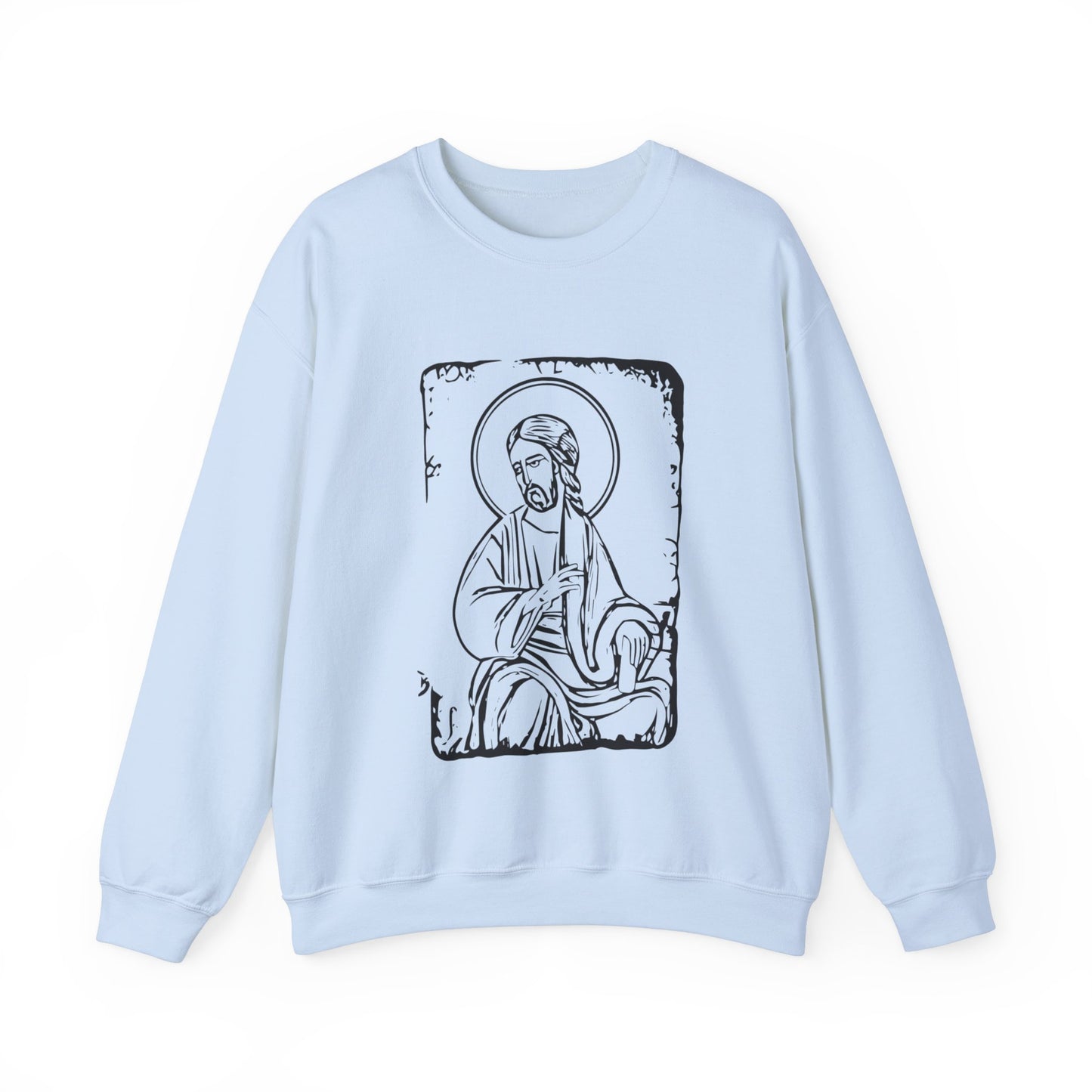Orthodox Icon Women's Relaxed Sweatshirt (Black Logo) - Sweet Baby Jeez Teez
