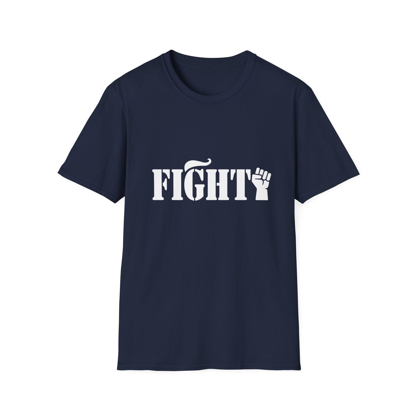 Fight Men's Tshirt (White Fist Logo) - Sweet Baby Jeez Teez